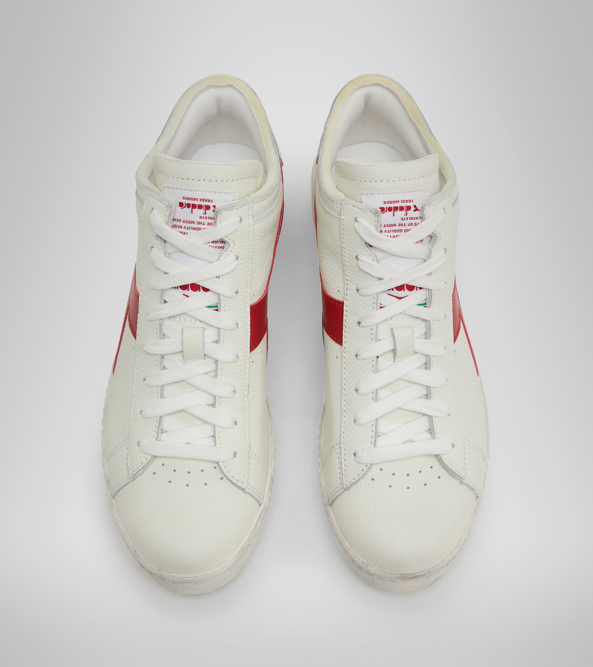 Sports shoe - Unisex GAME L WAXED ROW CUT WHITE/RED PEPPER - Diadora