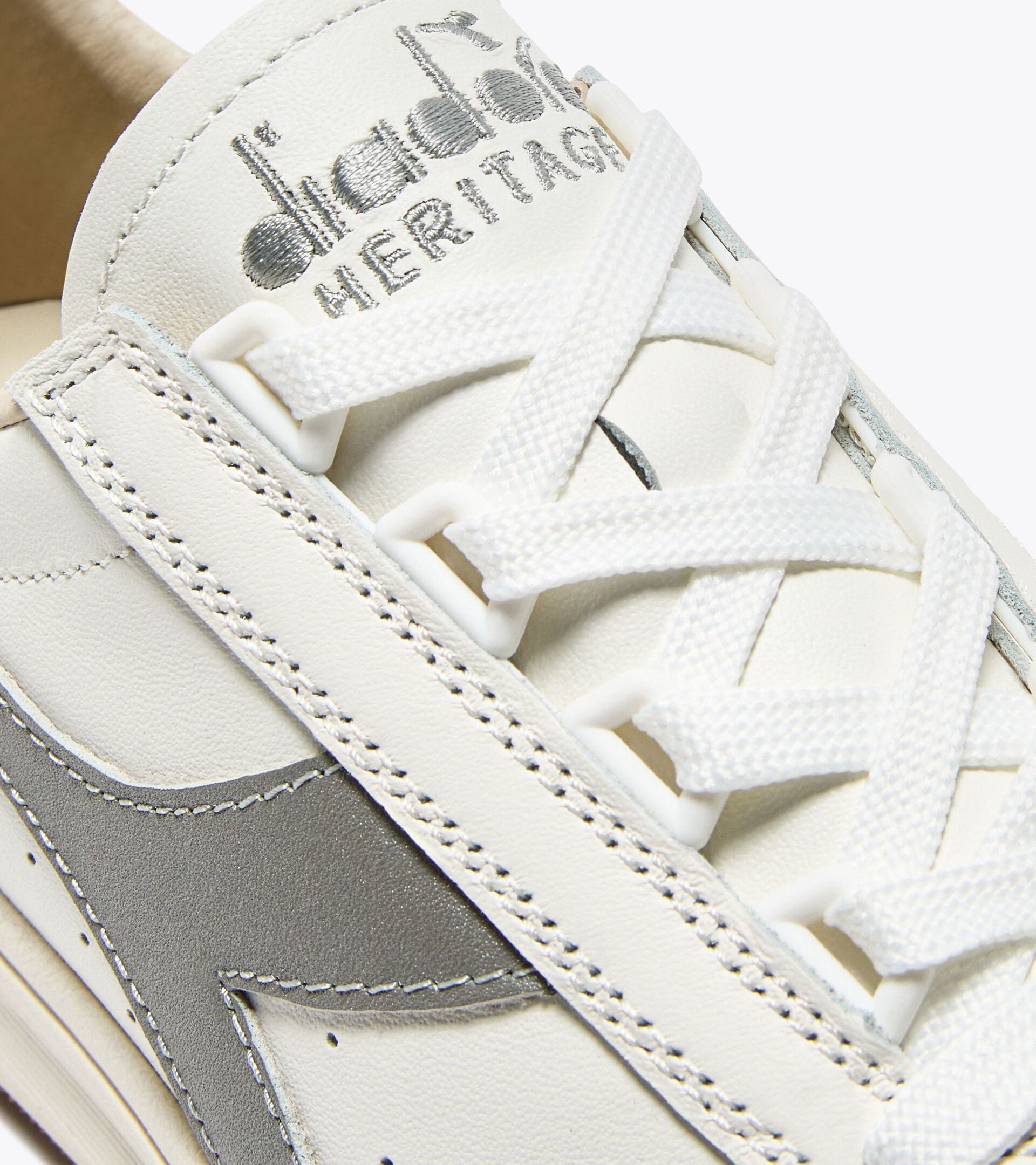 Made in Italy Heritage shoe - All-Gender B.ELITE '84 ITALIA WHITE/SILVER - Diadora