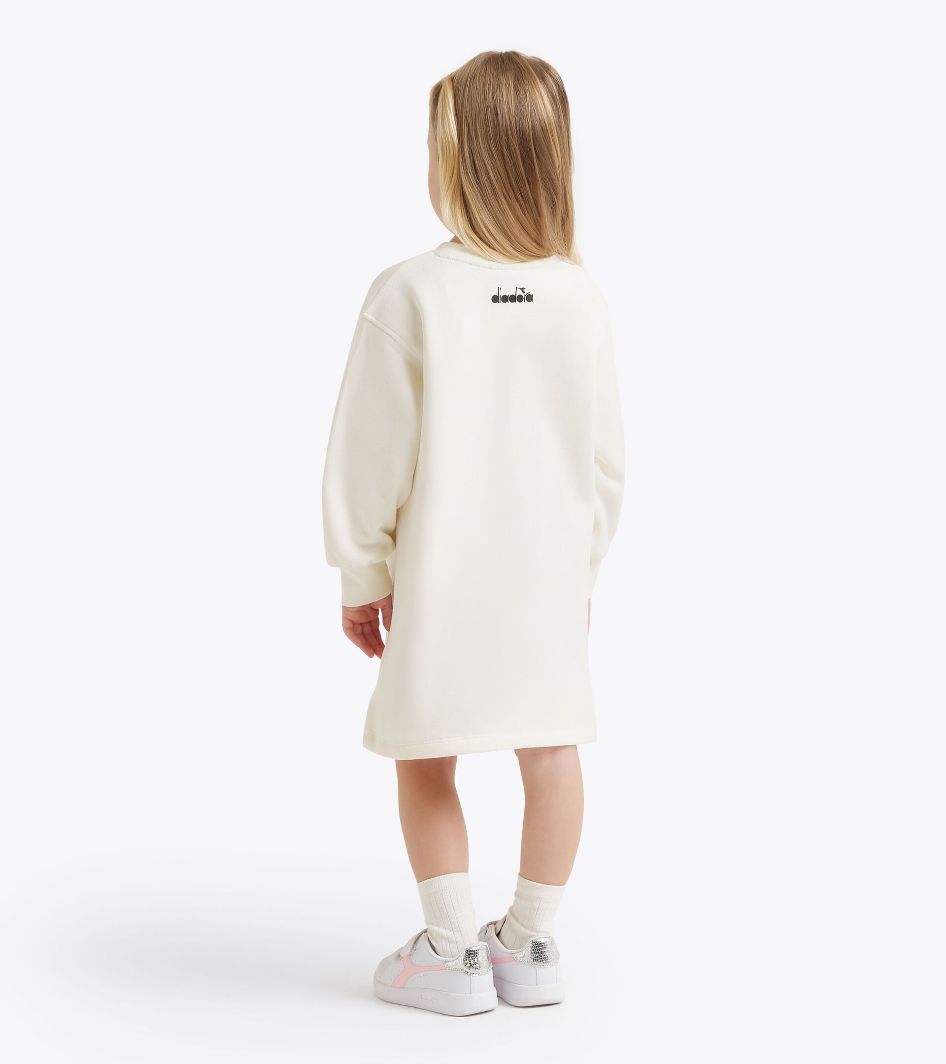 Robe en molleton - Fille JG. DRESS RHINESTONE TD CREAM - Diadora