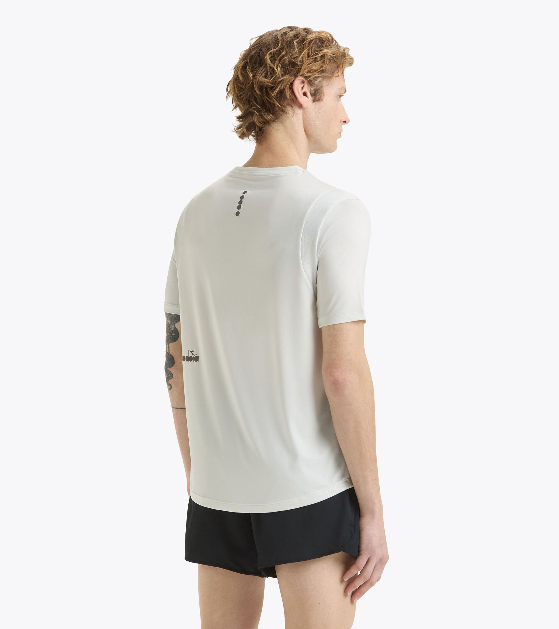 T-shirt de running - Homme SS T-SHIRT TECH RUN CREW CO A PEINE BLEU - Diadora