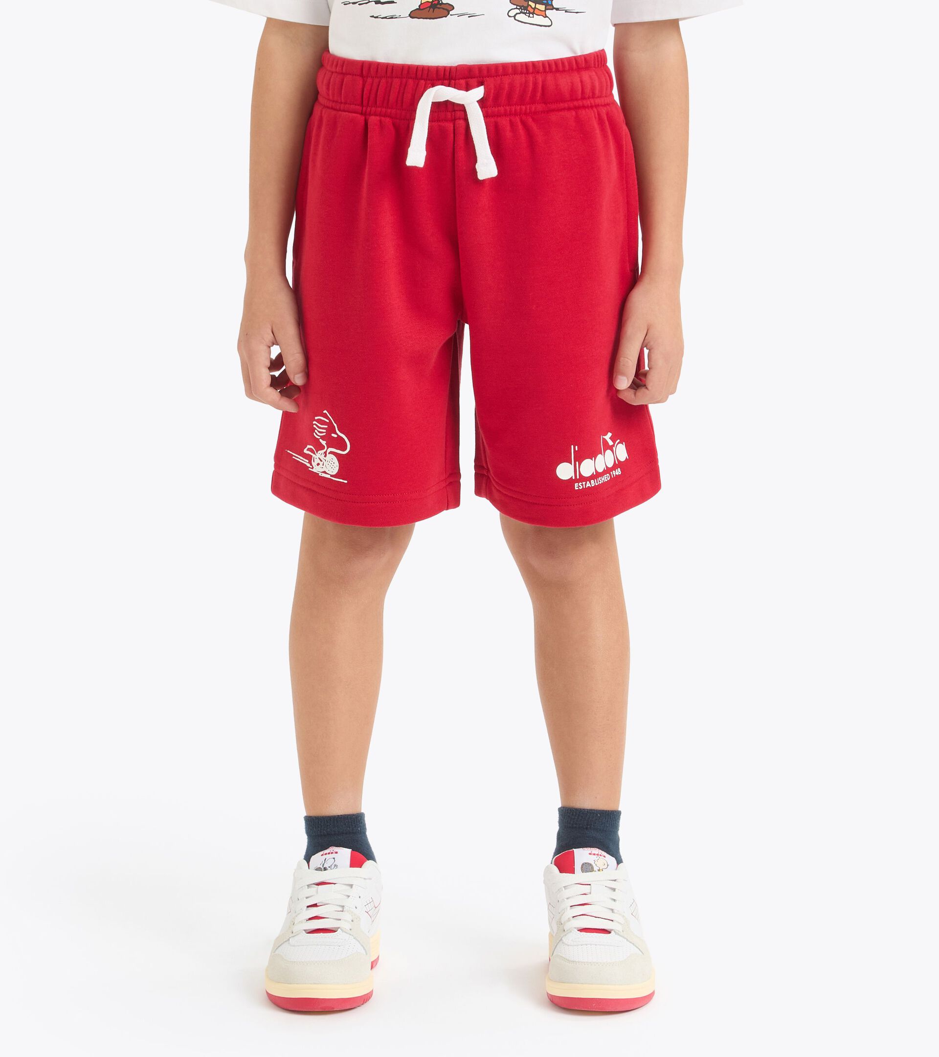 Peanuts bermuda pants - Kids 
 JU. BERMUDA PEANUTS RED SALSA - Diadora