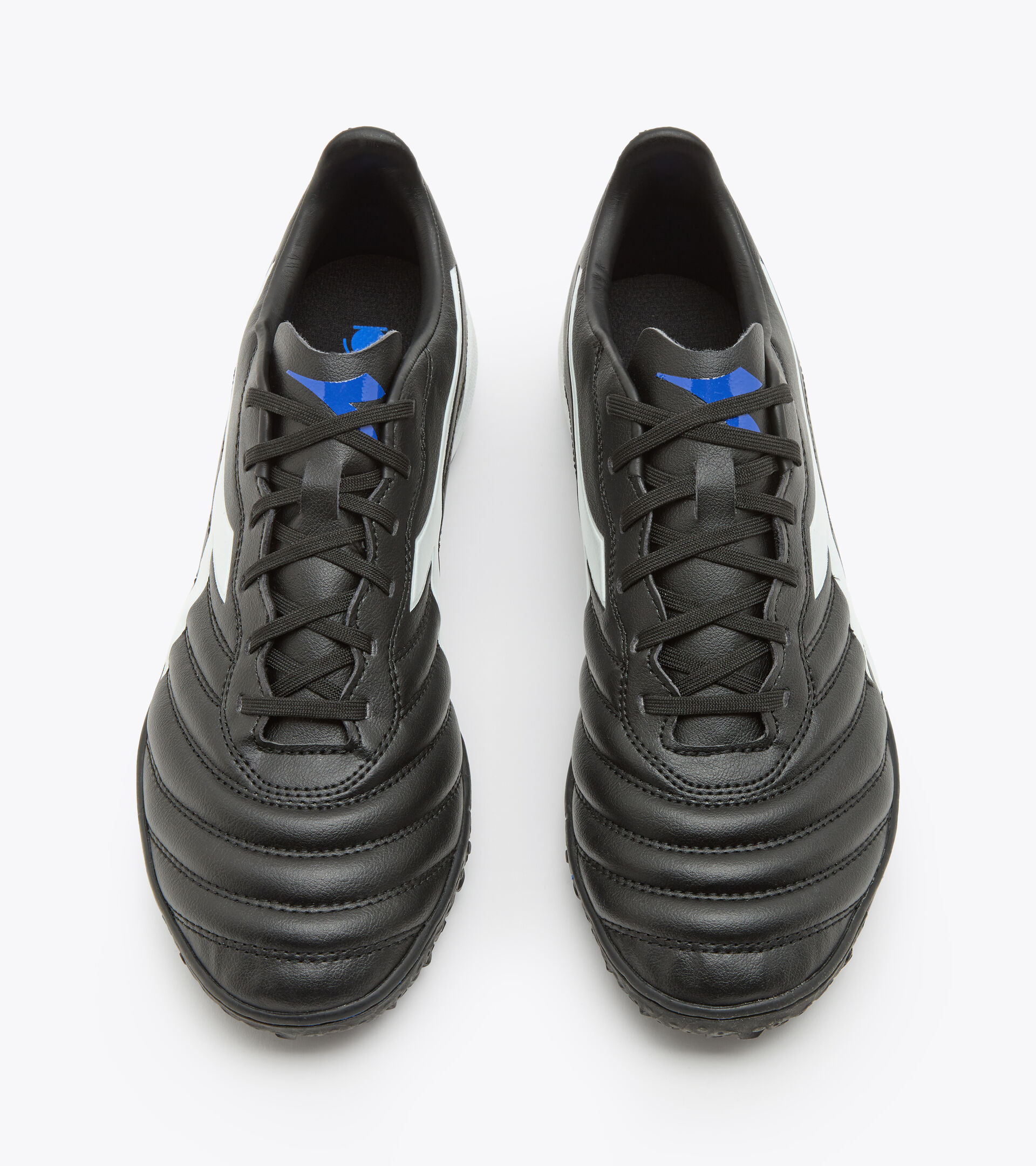 Botas de fútbol sala para terrenos duros y césped artificial BRASIL ELITE2 R TFR NEGRO/BLANCO/AZUL REAL - Diadora