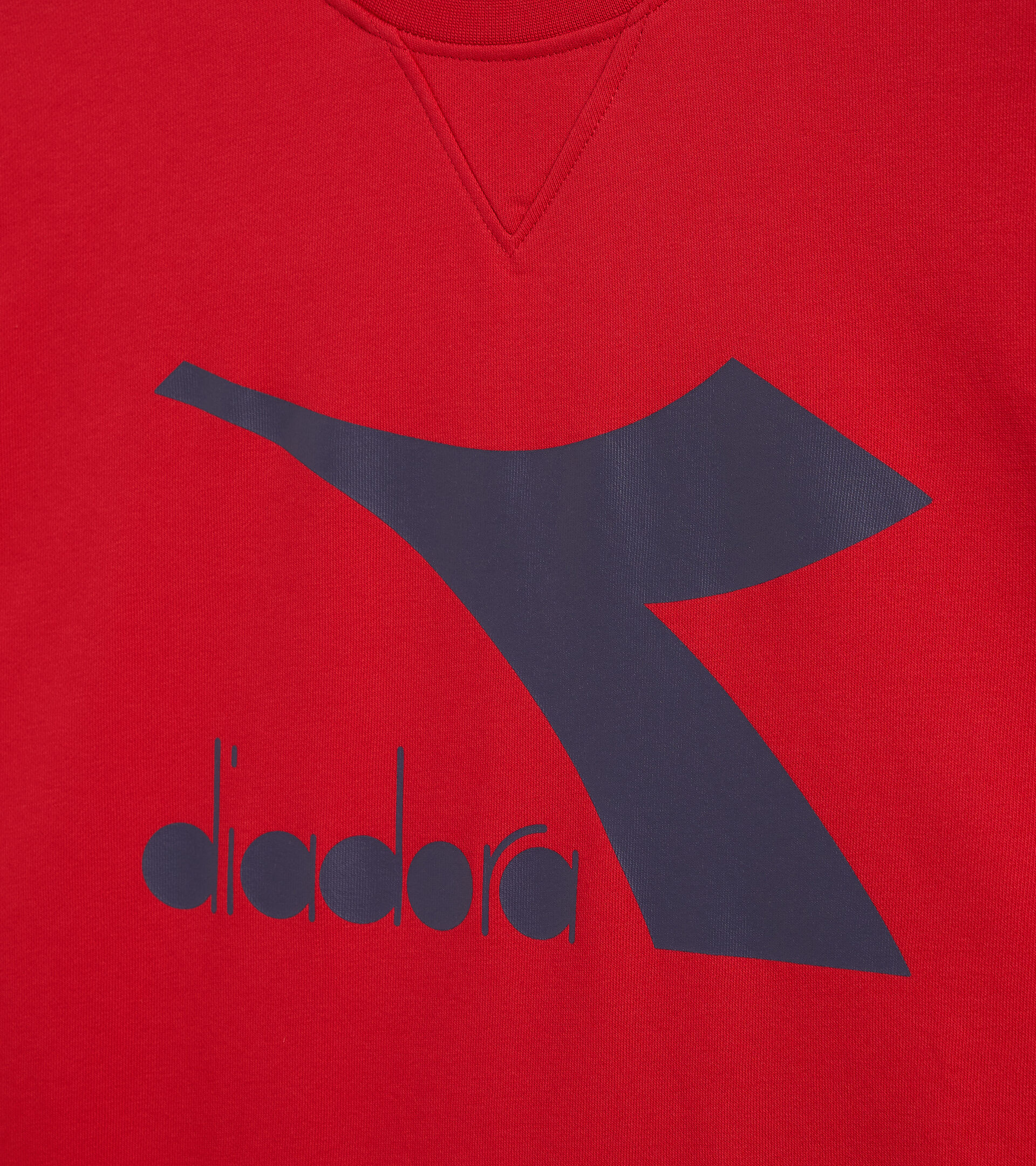 Crew-neck sweatshirt - Men SWEATSHIRT CREW LOGO CHROMIA TANGO RED - Diadora