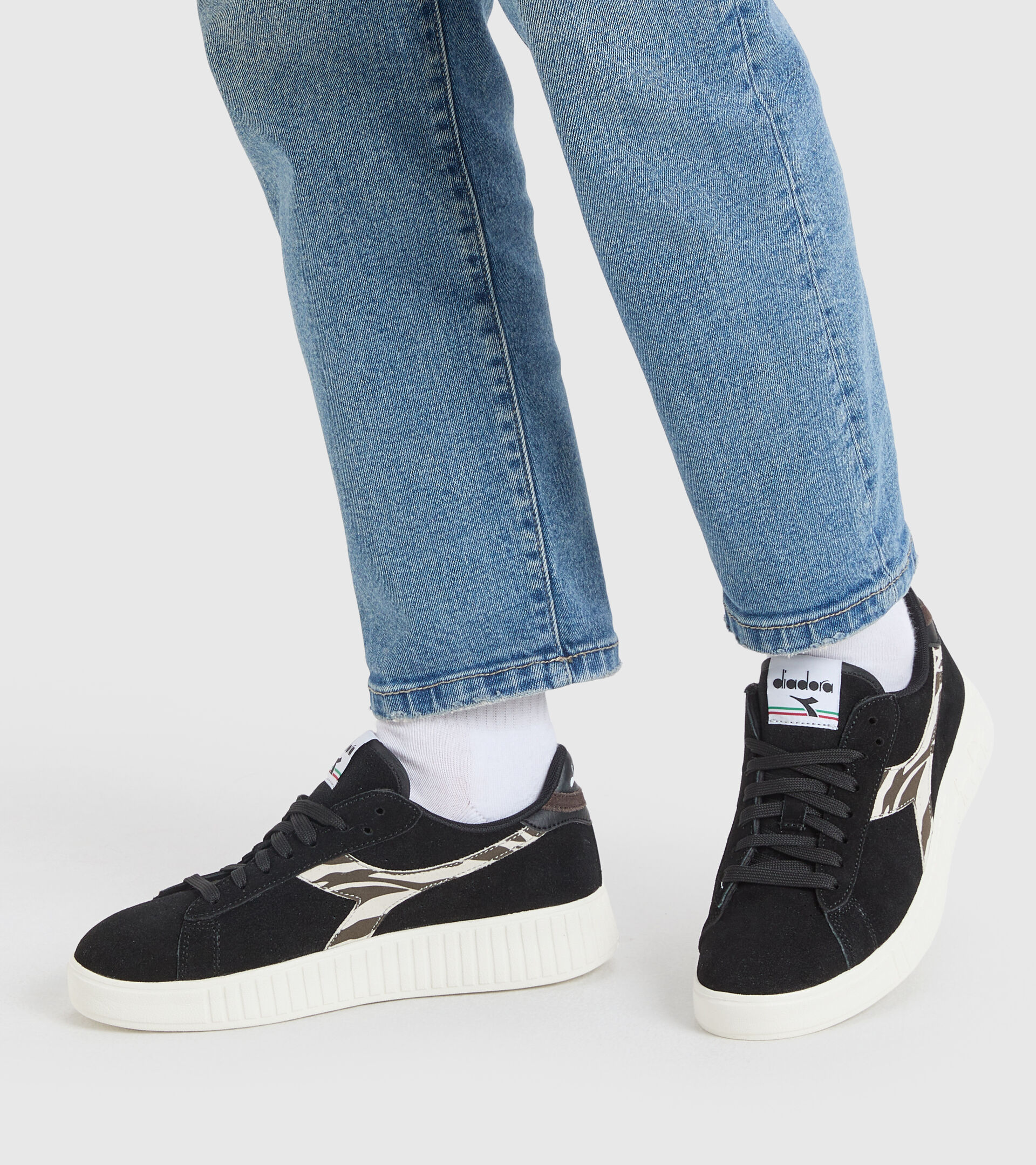 Sports shoes - Women GAME STEP SUEDE ANIMALIER BLACK/BLACK - Diadora