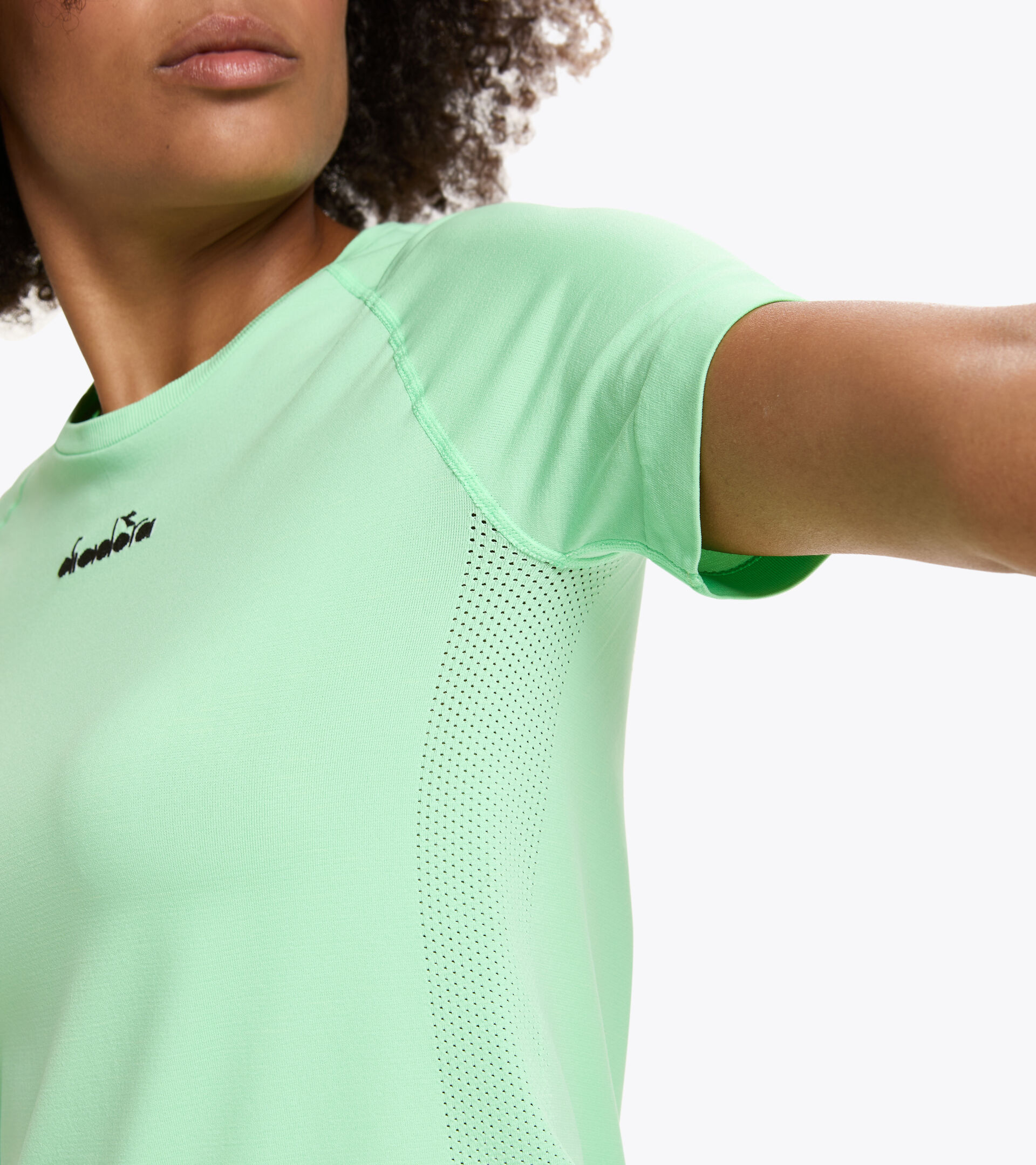 Apparel Sport DONNA L. SS SKIN FRIENDLY T-SHIRT VERDE FRESNO Diadora