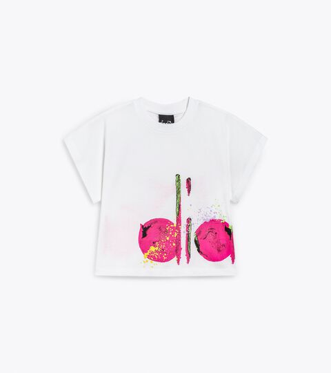 Cotton t-shirt - Boxy fit - Girl JG. T-SHIRT PAINT LOGO ANTIQUE WHITE - Diadora