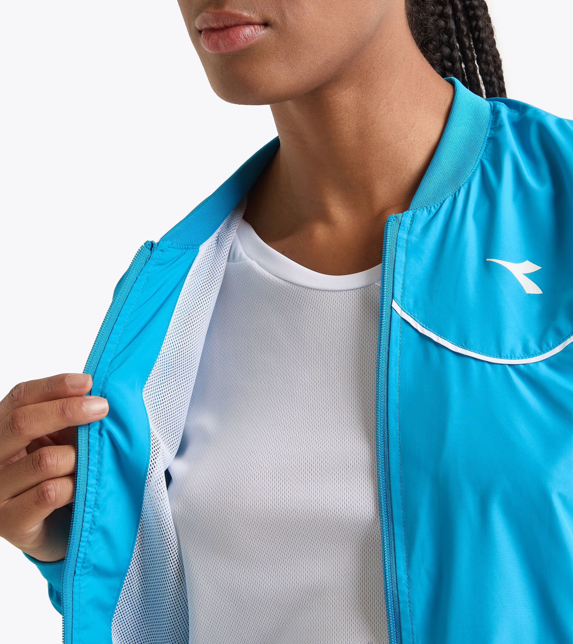 Giacca da tennis - Donna L. JACKET COURT AZZURRO FLUO - Diadora