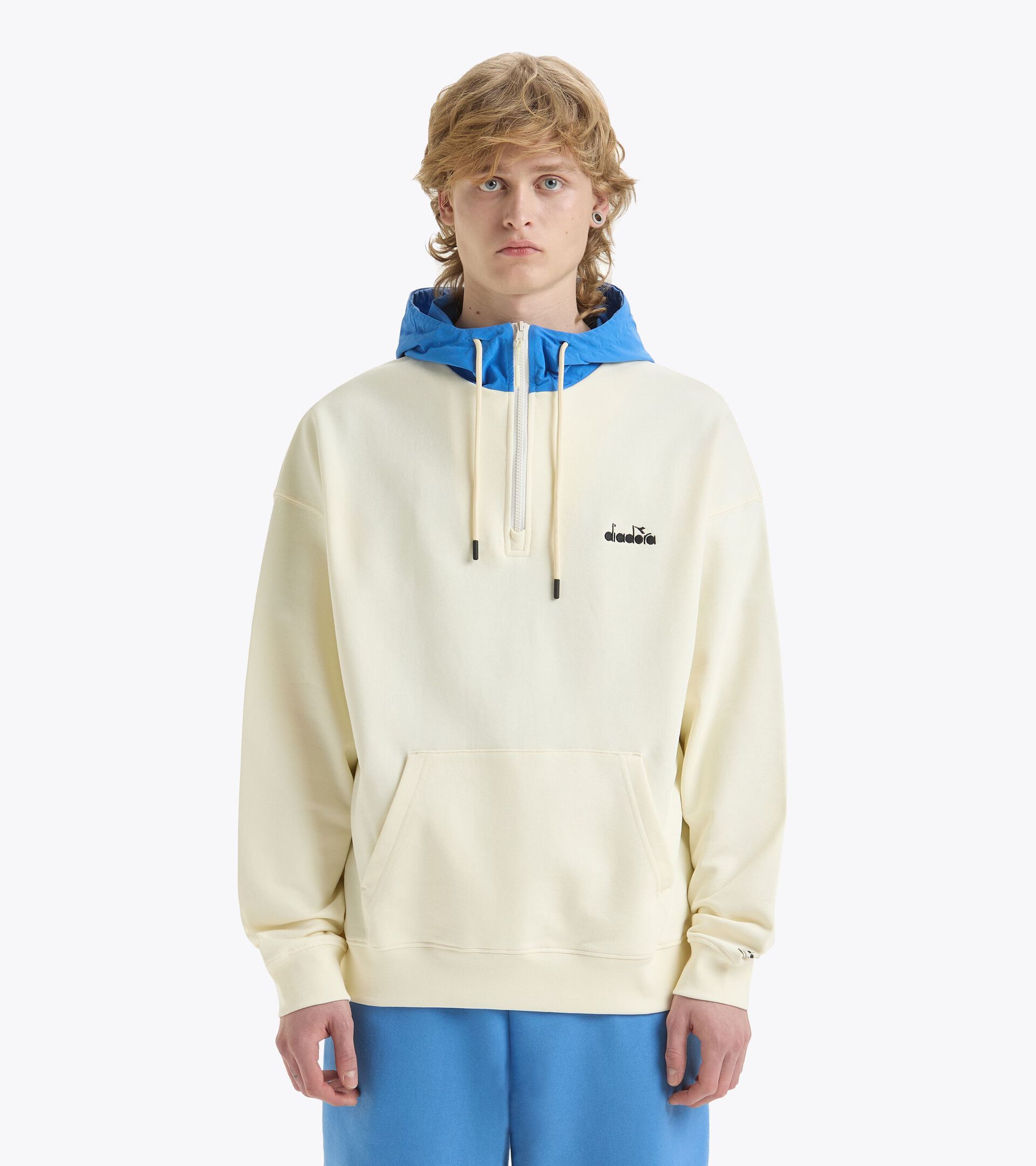 Sudadera con capucha - Made in Italy - Gender neutral HOODIE HZ LEGACY BLANCO MURMURAR - Diadora