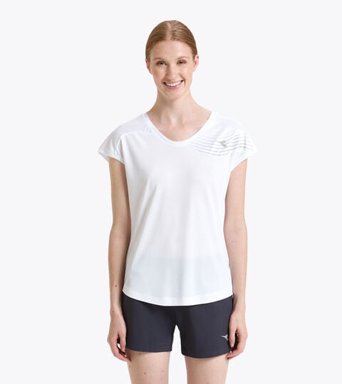 T-shirt de tennis - Femme L. T-SHIRT COURT BLANC VIF - Diadora