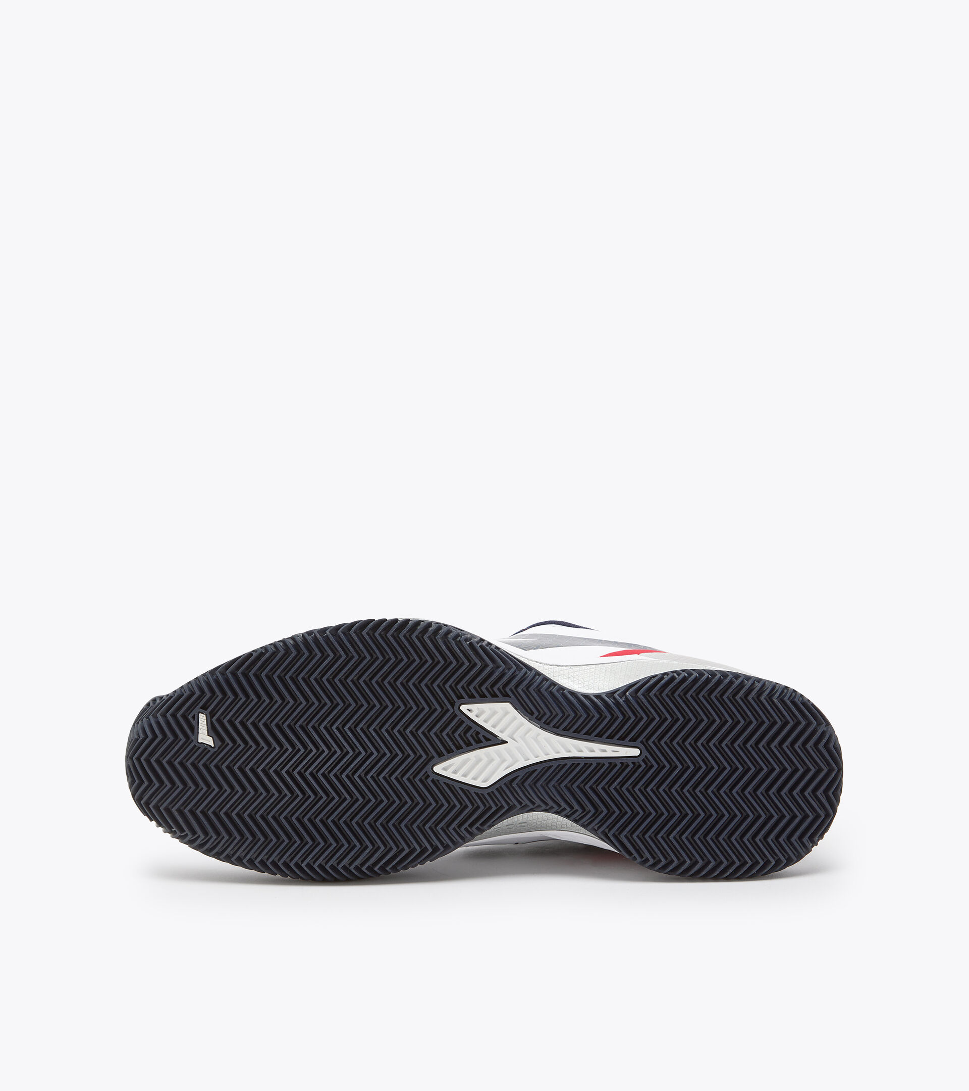 Tennis shoes for clay court - Men BLUSHIELD TORNEO 2 CLAY WHITE/BLUE CORSAIR/FIERY RED - Diadora