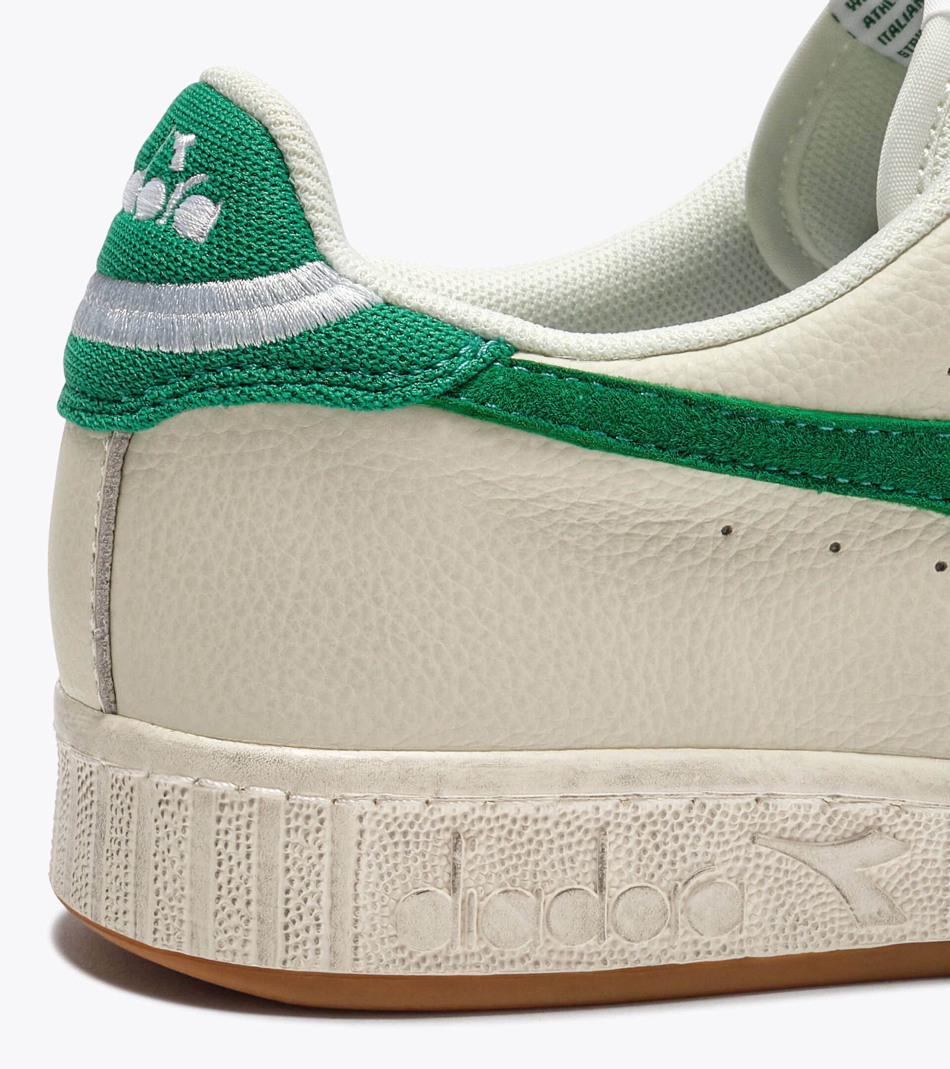 Retro-tennis sneaker - All-gender GAME LOW JERSEY WAXED WHITE /DEEP MINT - Diadora