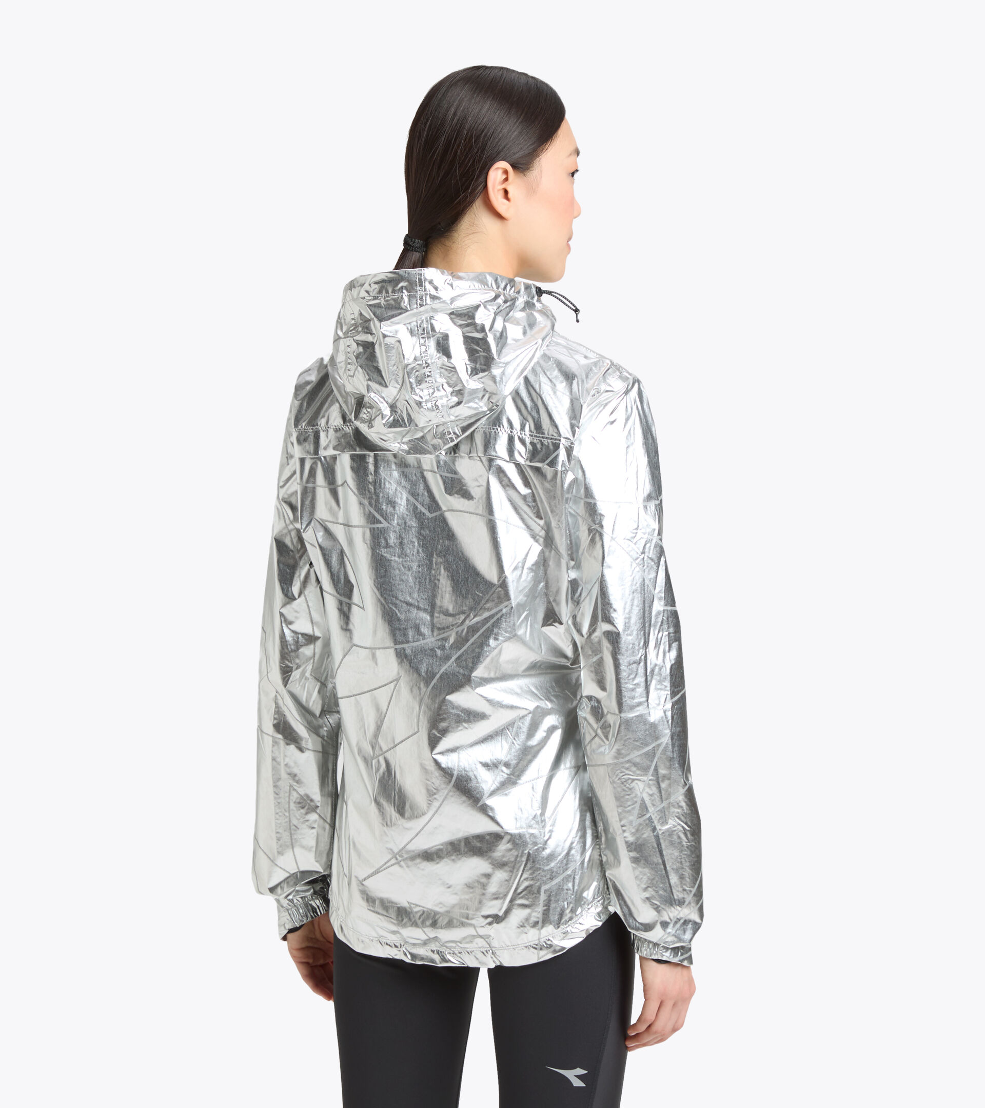 Veste de running imperméable - Femme L. RAIN LOCK JACKET RÃ‰FLEXE ARGENT - Diadora