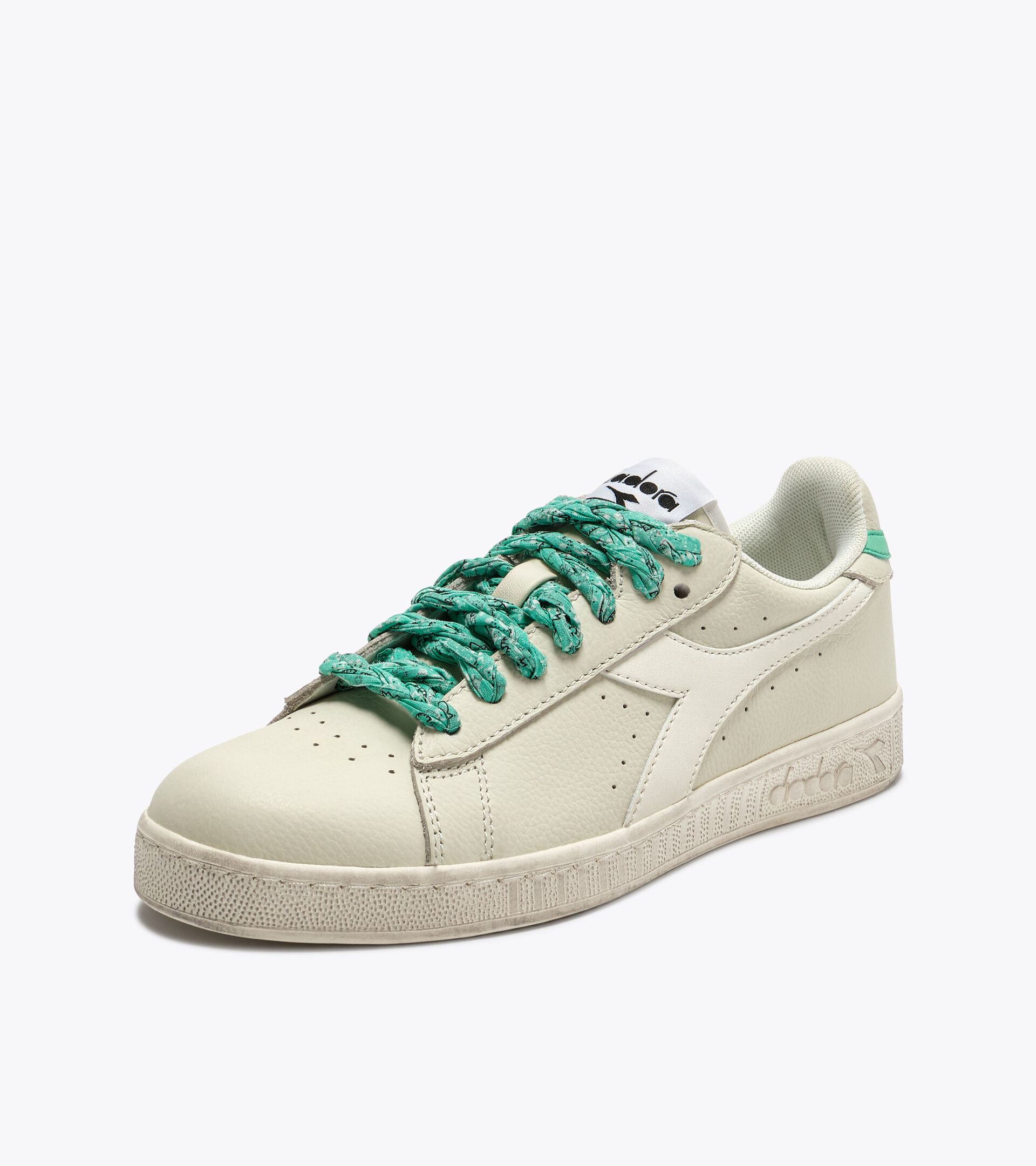Sneakers r&eacute;tro-tennis - Femme
 GAME LOW WAXED PAISLEY WN BIANCO/CAPPUCCIO - Diadora
