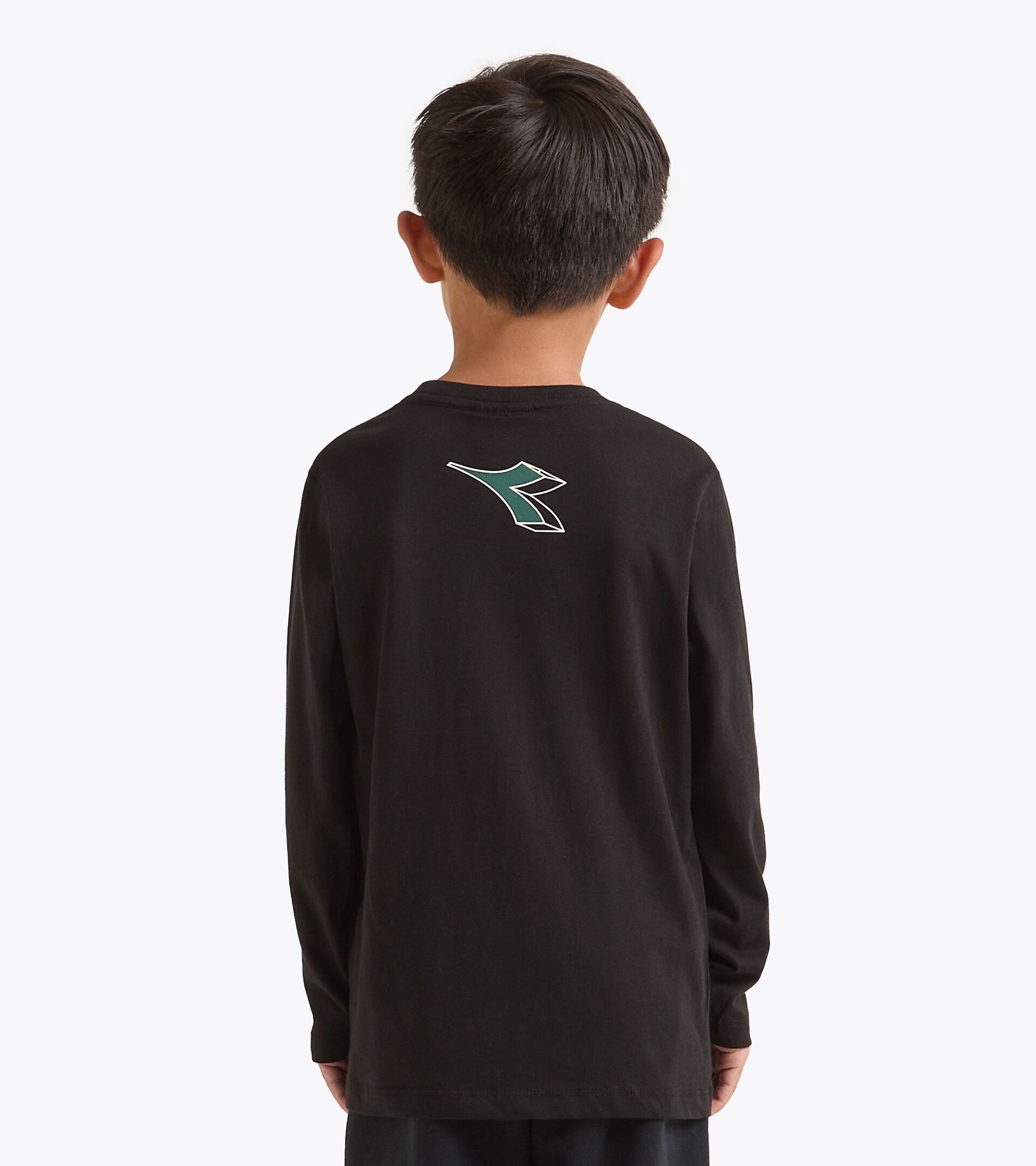 Cotton long-sleeved t-shirt - Boy 
 JB. T-SHIRT LS LOGO BLACK - Diadora