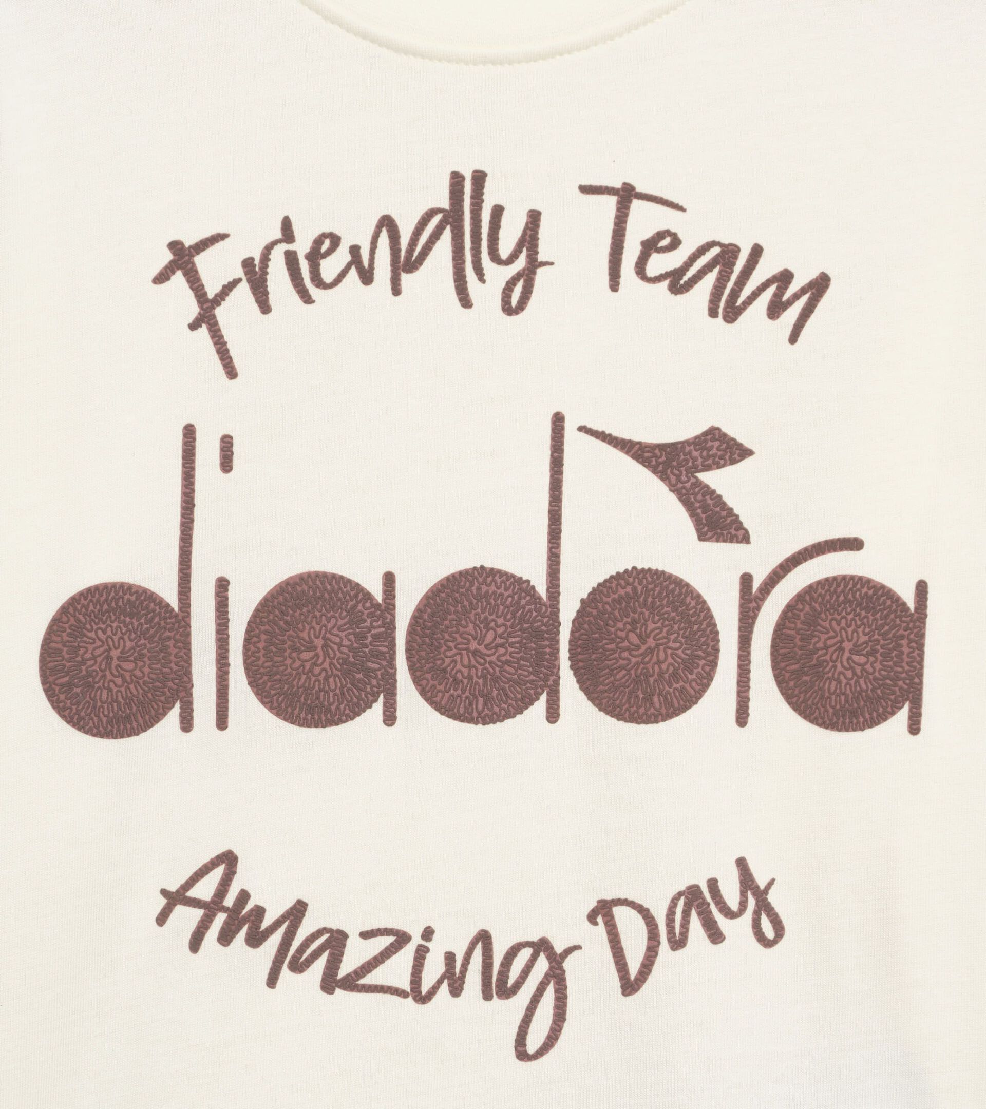 Camiseta de manga corta - Ni&ntilde;os/Adolescentes JB. T-SHIRT LS FRIENDLY TEAM TD CREAM - Diadora