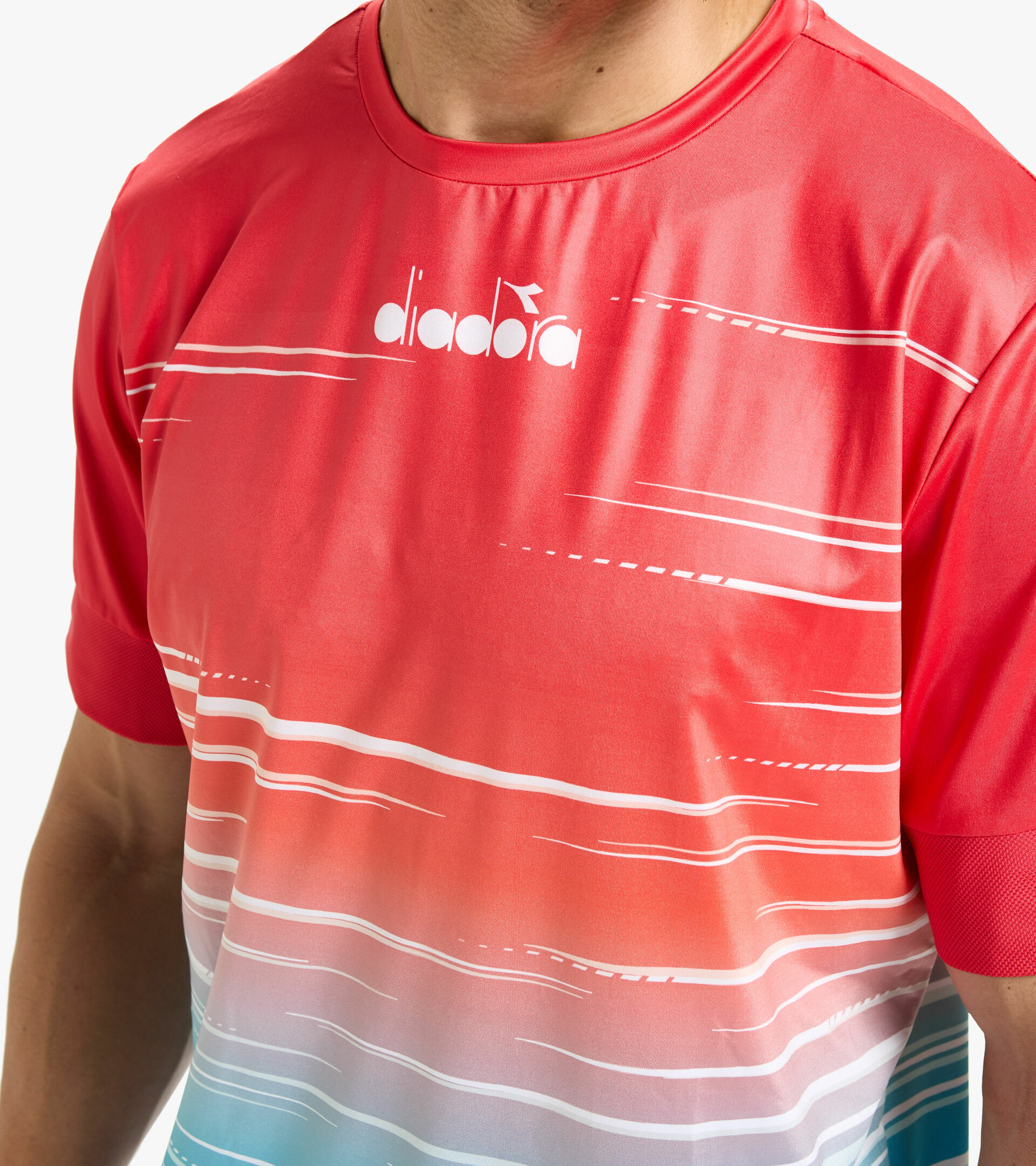 T-shirt de tennis - Homme SS T-SHIRT ICON LEVER DU SOLEIL DANS LE LAGON - Diadora