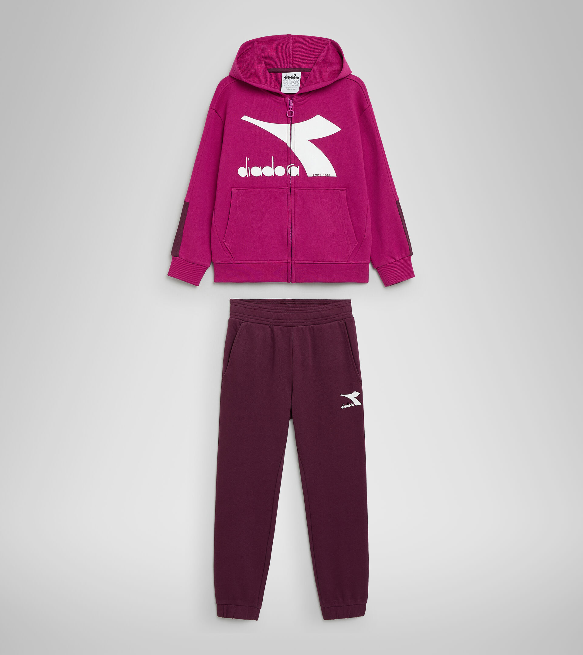 Sports tracksuit - Kids JU.TRACKSUIT HD FZ CHROMIA VIOLET RASPBERRY - Diadora