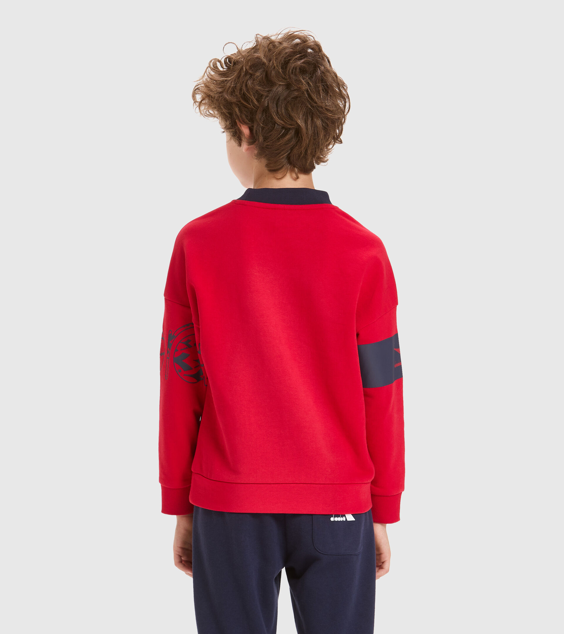 Crew-neck sweatshirt - Kids JB.SWEATSHIRT CREW HOOPLA TANGO RED - Diadora