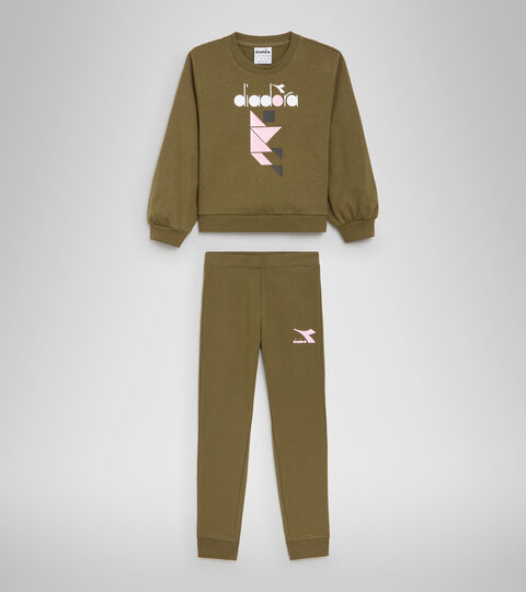JG.TRACKSUIT GLEE, MILITAROLIV Sportliches Sweatshirt - Mädchen JG.TRACKSUIT GLEE MILITAROLIV - Diadora