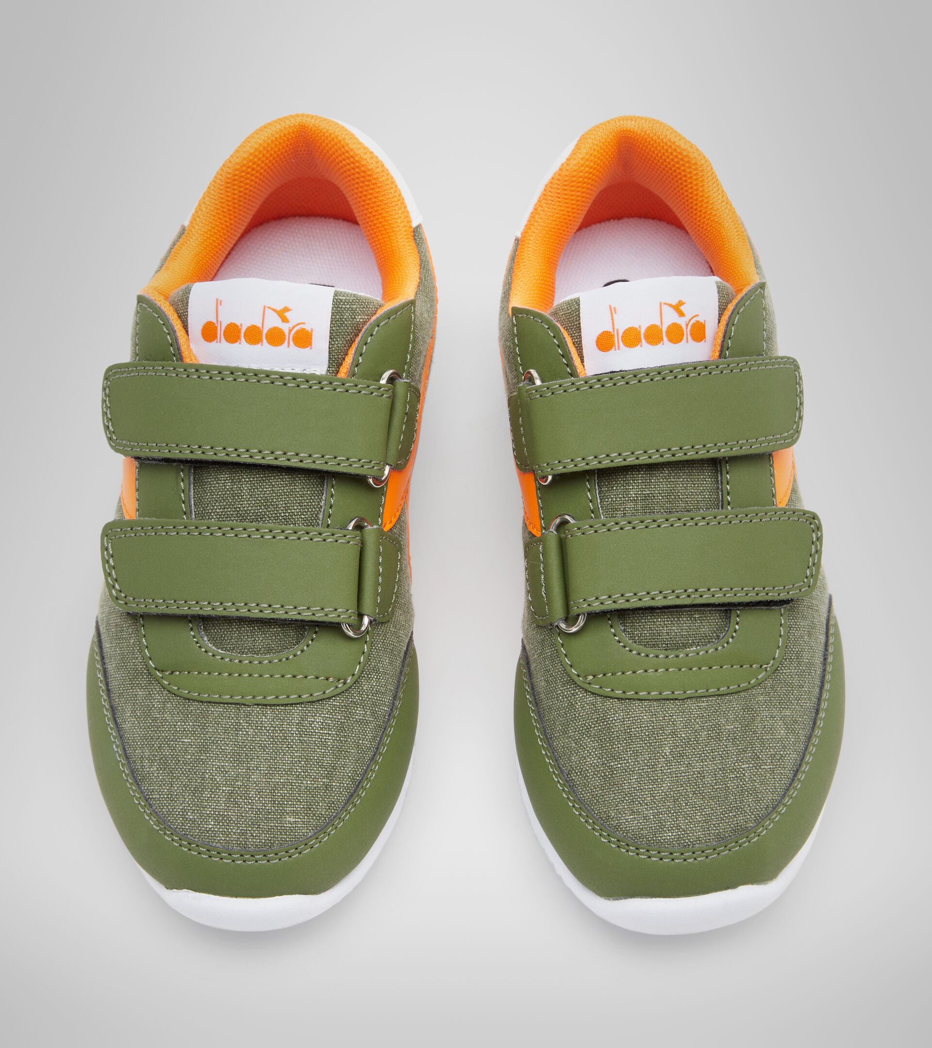 Sports shoes - Kids 4-8 years JOG LIGHT PS LODEN GREEN/ORIOLE - Diadora