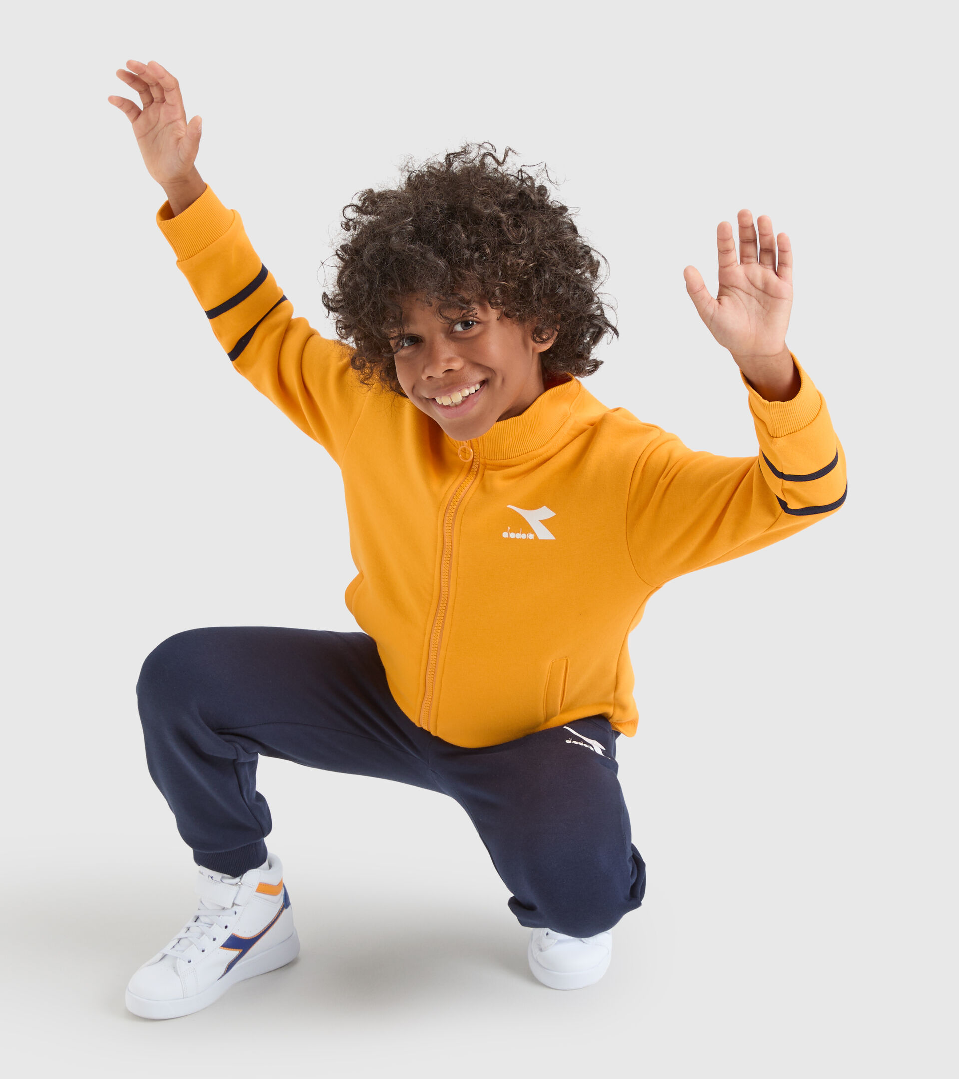 Sports tracksuit - Kids JU.TRACKSUIT FZ CHROMIA RADIANT YELLOW - Diadora