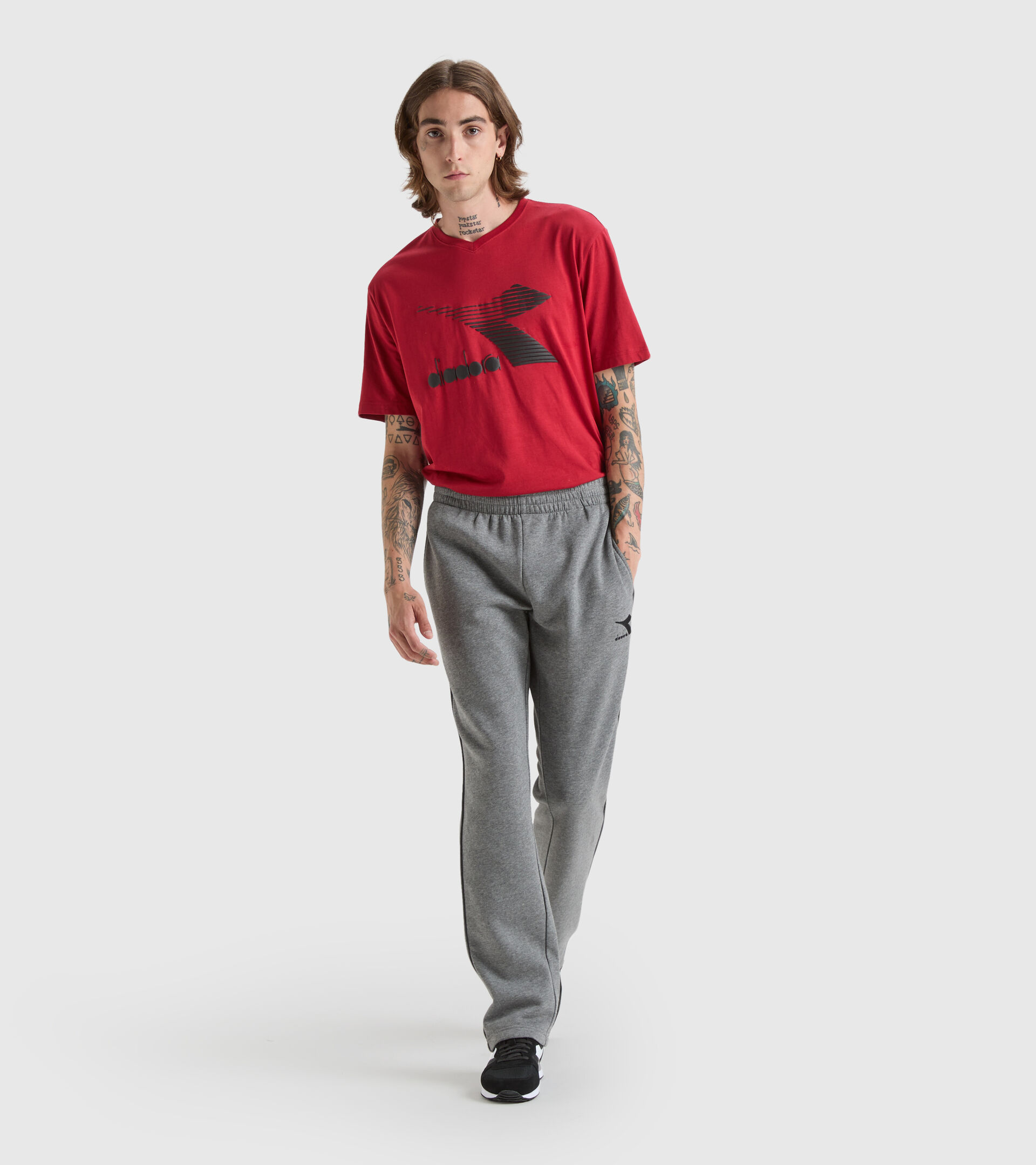 Sporthose - Herren PANTS CORE DUNKELGRAU MELANGE - Diadora