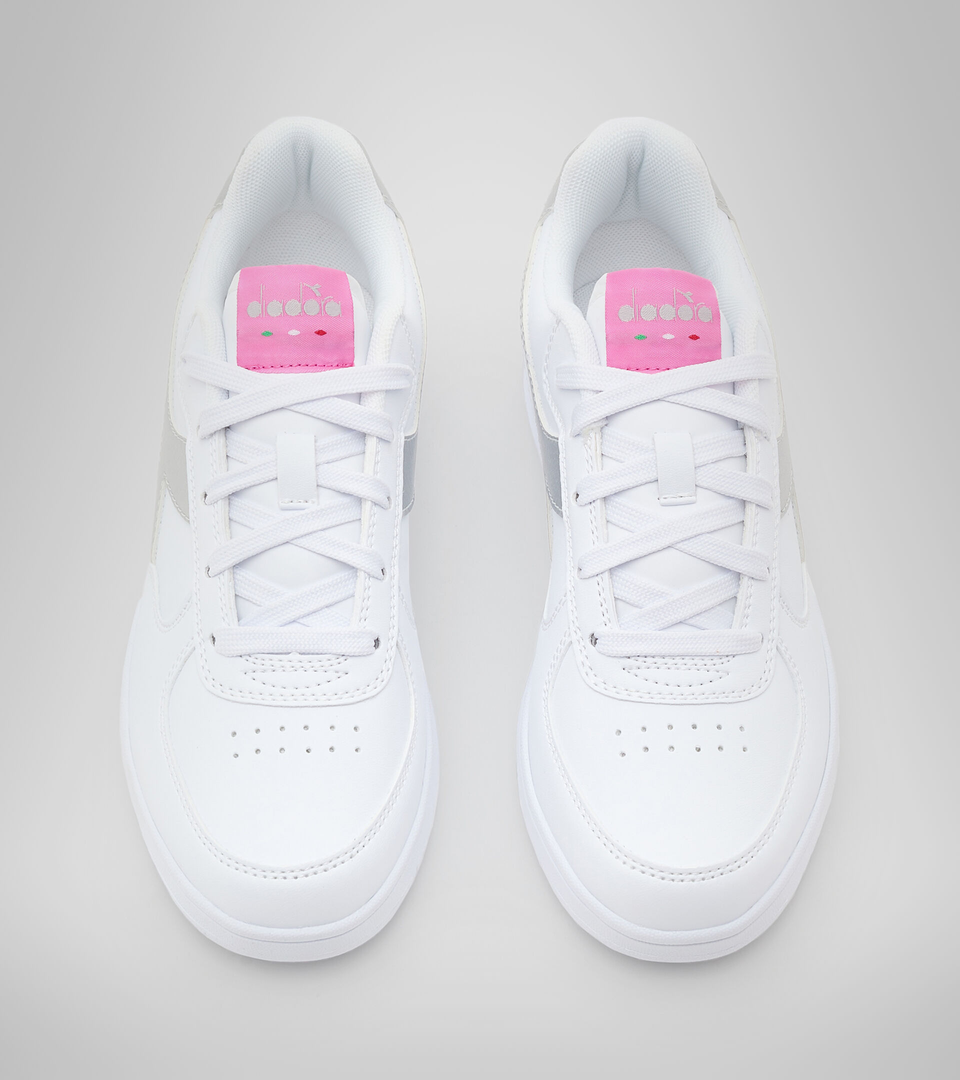 Footwear Sport BAMBINO RAPTOR LOW GS BIANCO/ARGENTO Diadora