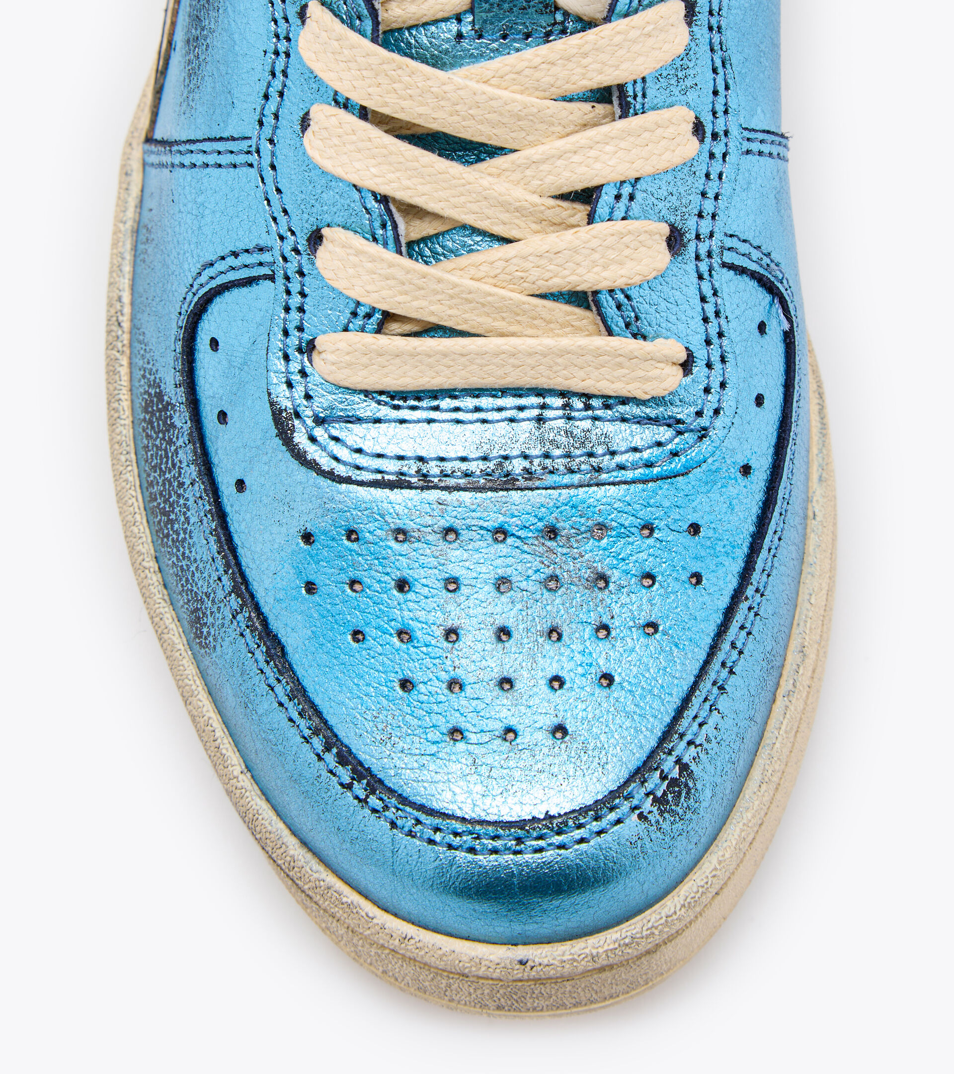 Heritage-Schuh - Unisex MI BASKET ROW CUT METALLIC HOEHLE BLAU - Diadora