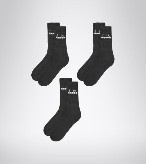 Mid socks pack - Three pair - Unisex U.MID SOCKS 3-PCS PACK BLACK - Diadora