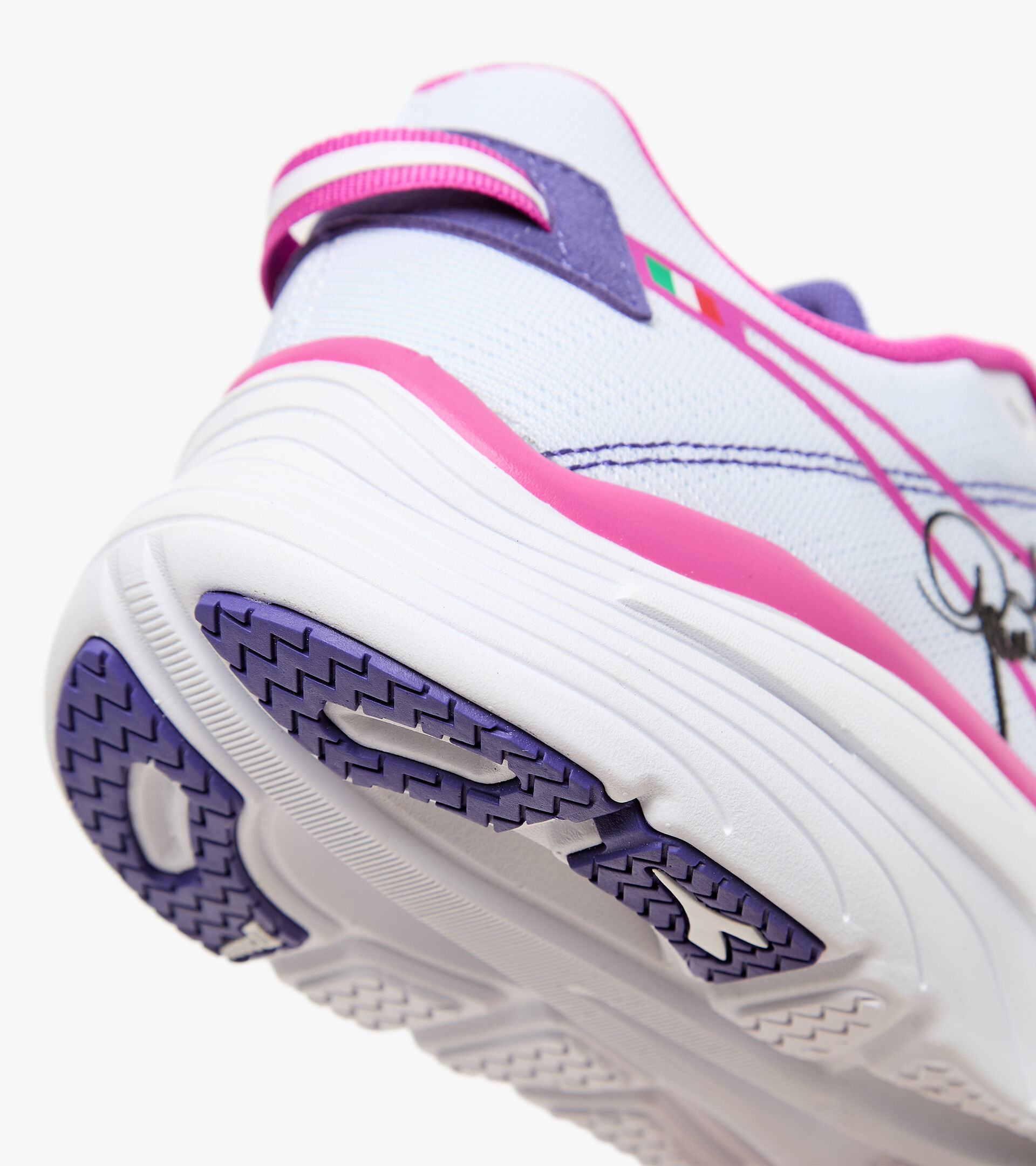 Running shoes - Made in Italy EQUIPE ATOMO GB WHITE/ERICA - Diadora