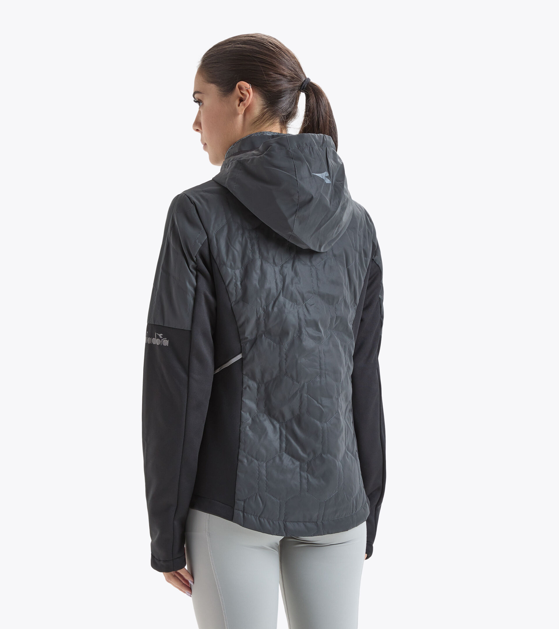 Laufjacke - Damen L. BRIGHT JACKET BE ONE SCHWARZ - Diadora