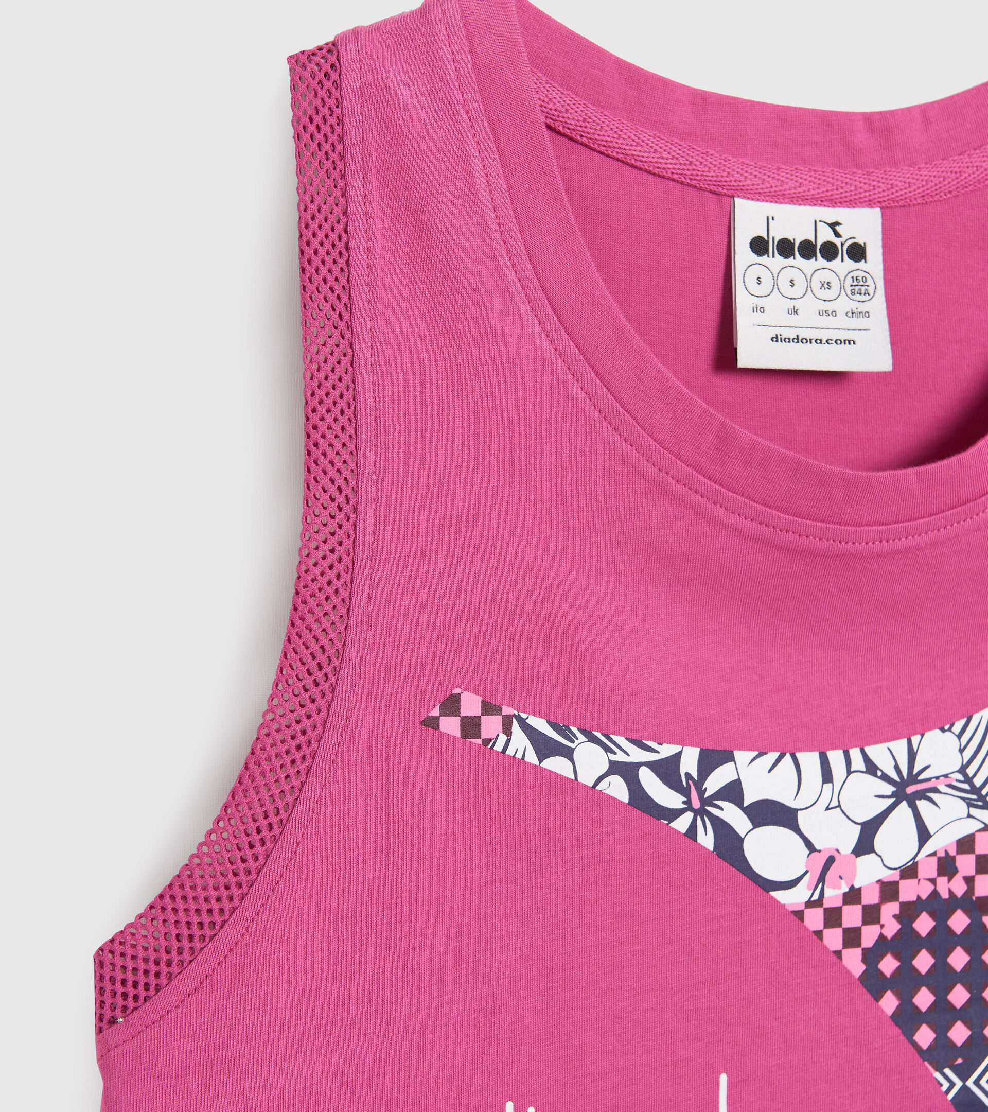 Débardeur de sport en coton - Femme L. TANK FLOSS ROSE IBIS - Diadora