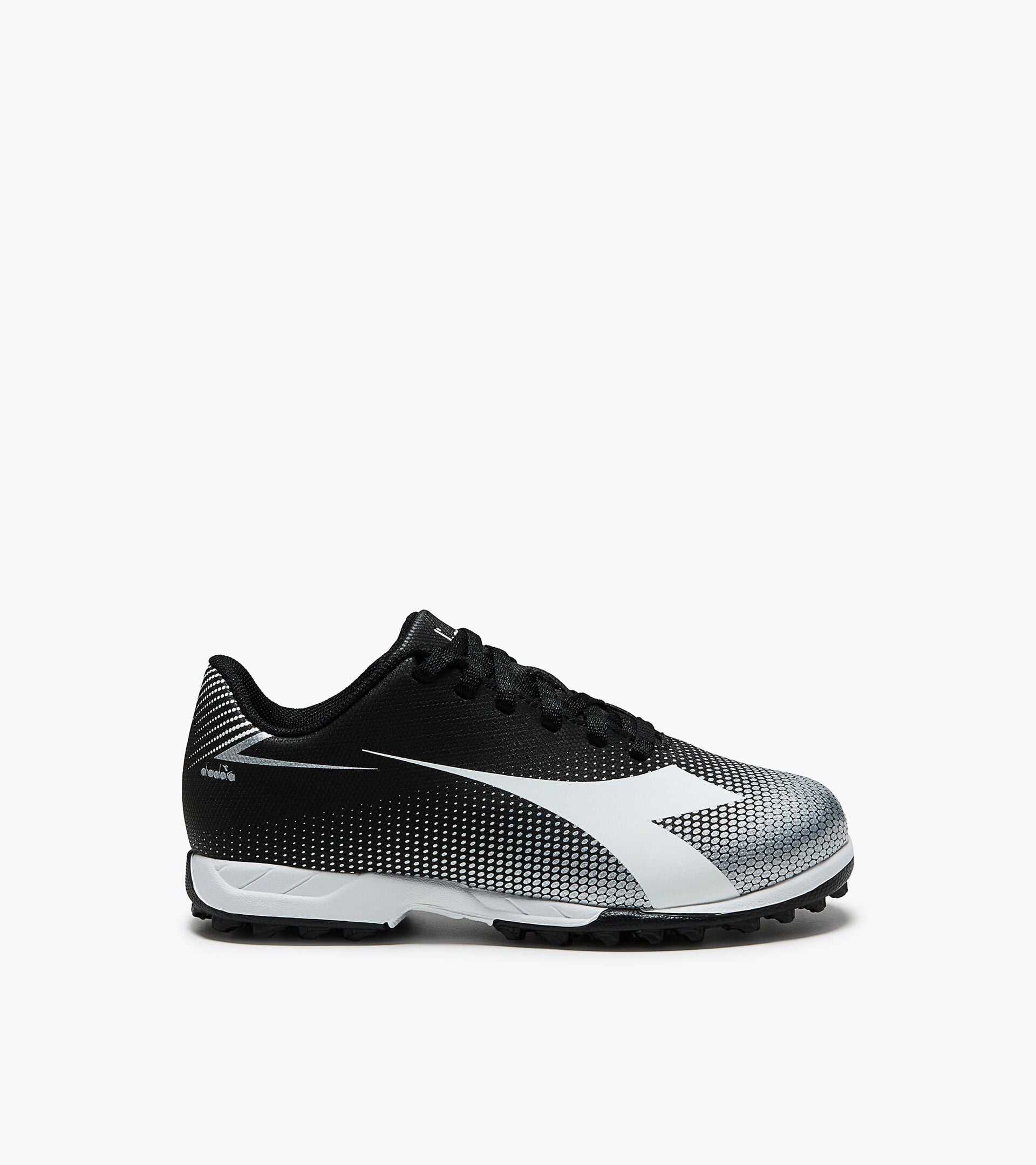Futsal-Schuh f&uuml;r synthetische B&ouml;den - Jungen und M&auml;dchen PICHICHI 9 JR TF NERO/BIANCO/ARGENTO DD - Diadora