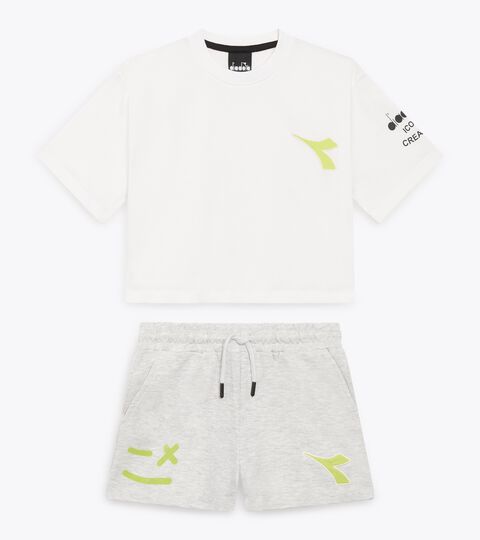 JG. SET CANDY, LIGHT MIDDLE GREY MELANGE Sport suit - Fit comfort - Girl JG. SET CANDY LIGHT MIDDLE GREY MELANGE - Diadora