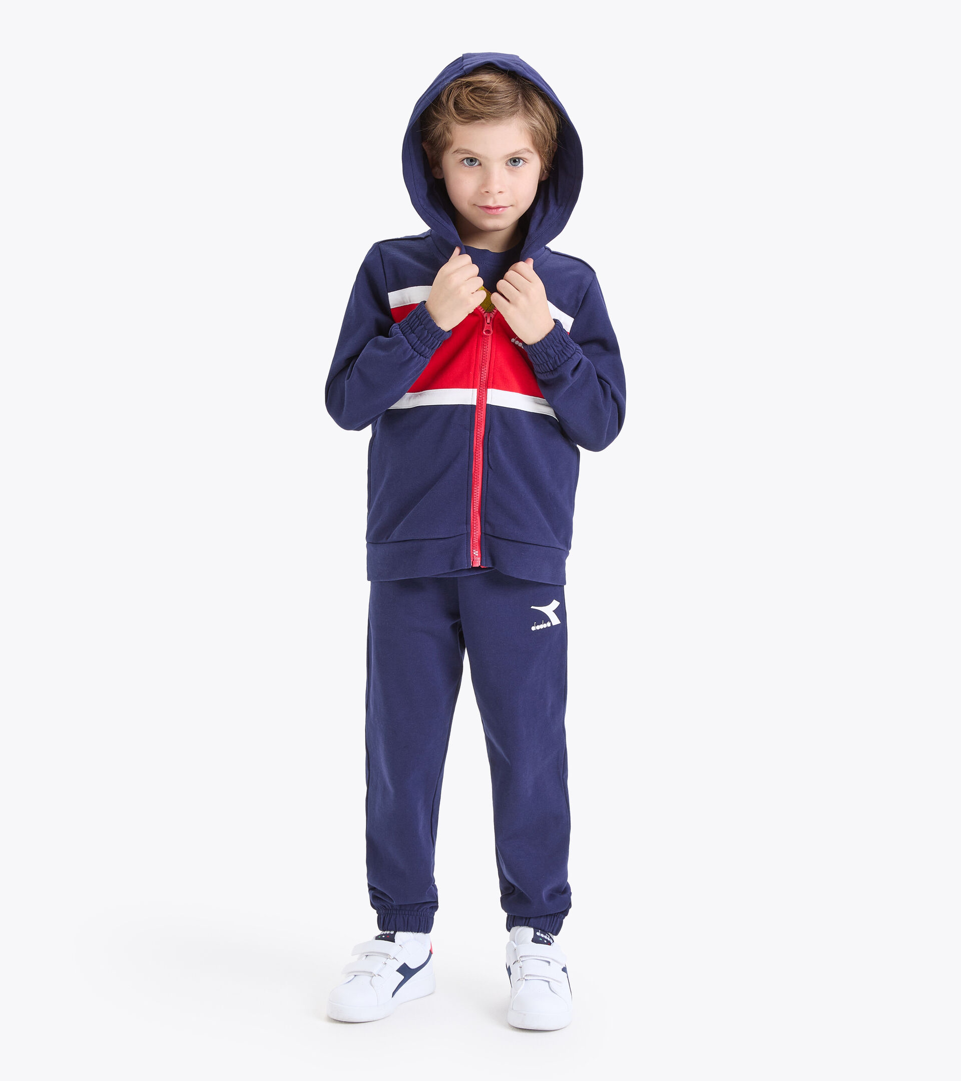 Junior tracksuit - Boys JB.TRACKSUIT HD FZ CLASSIC NAVY - Diadora