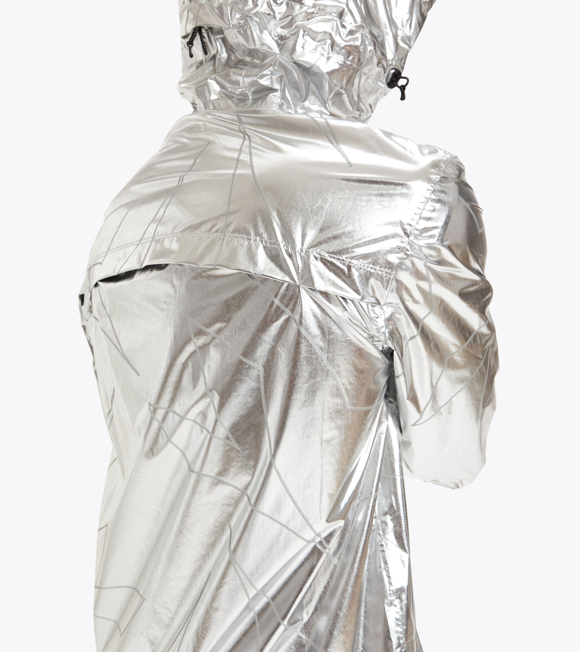 Waterproof running jacket - Men RAIN LOCK JACKET SILVER REFLEX - Diadora