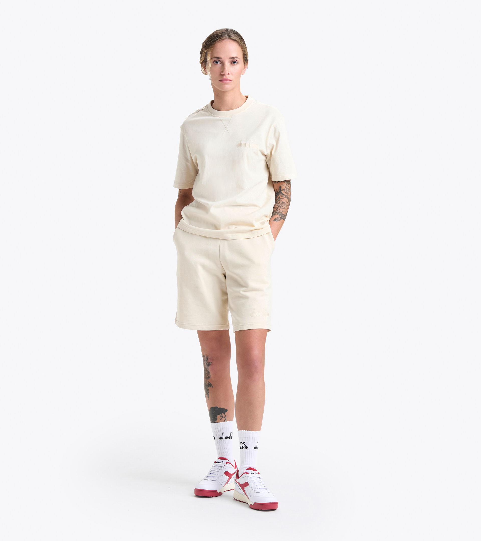 Cotton t-shirt - Gender neutral T-SHIRT SS SPW LOGO WHITE SWAN - Diadora