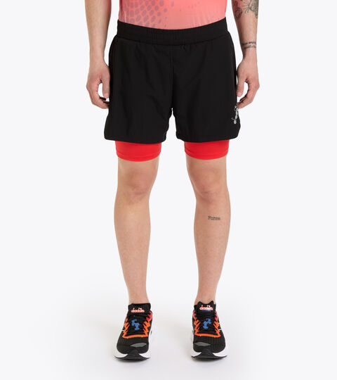 Doppellagige Shorts - Herren DOUBLE LAYER BERMUDA BE ONE SCHWARZ - Diadora