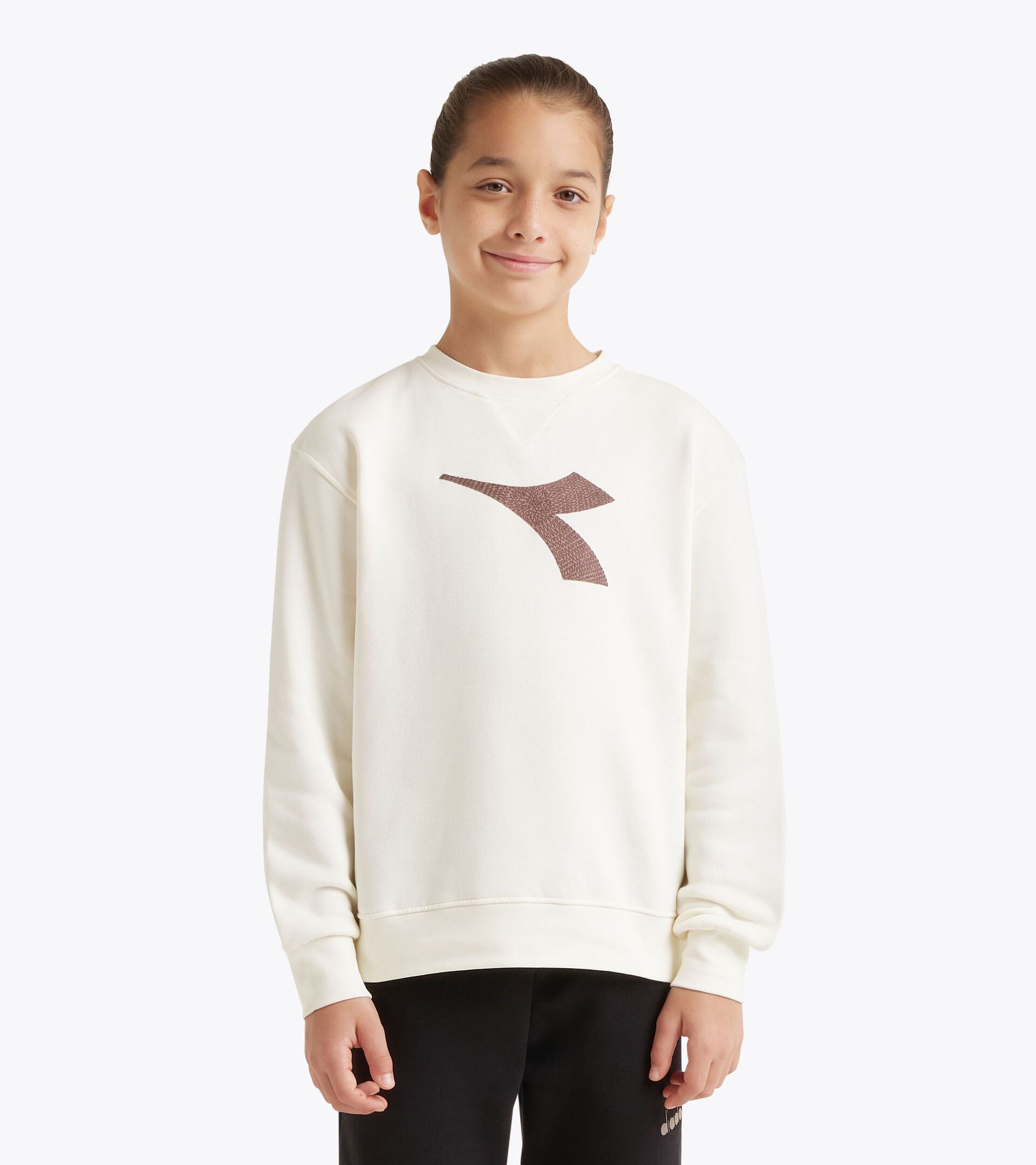 Sweatshirt - Boys JB. SWEATSHIRT CREW FRIENDLY TEAM CREAM - Diadora
