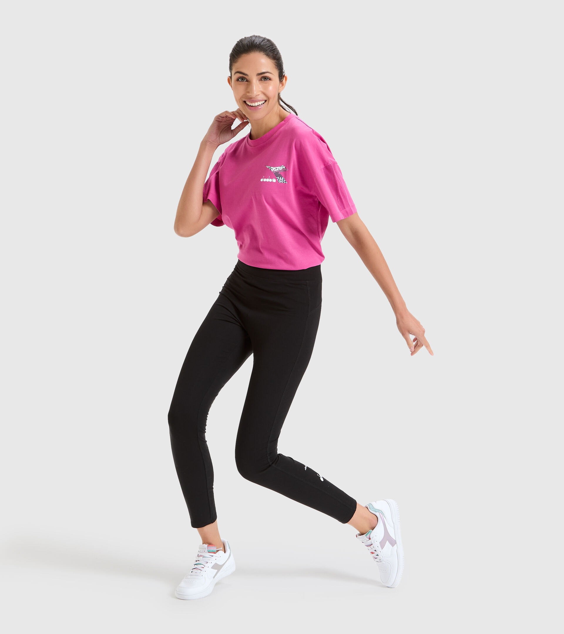 Sports leggings - Women L.LEGGINGS FLOSS BLACK - Diadora