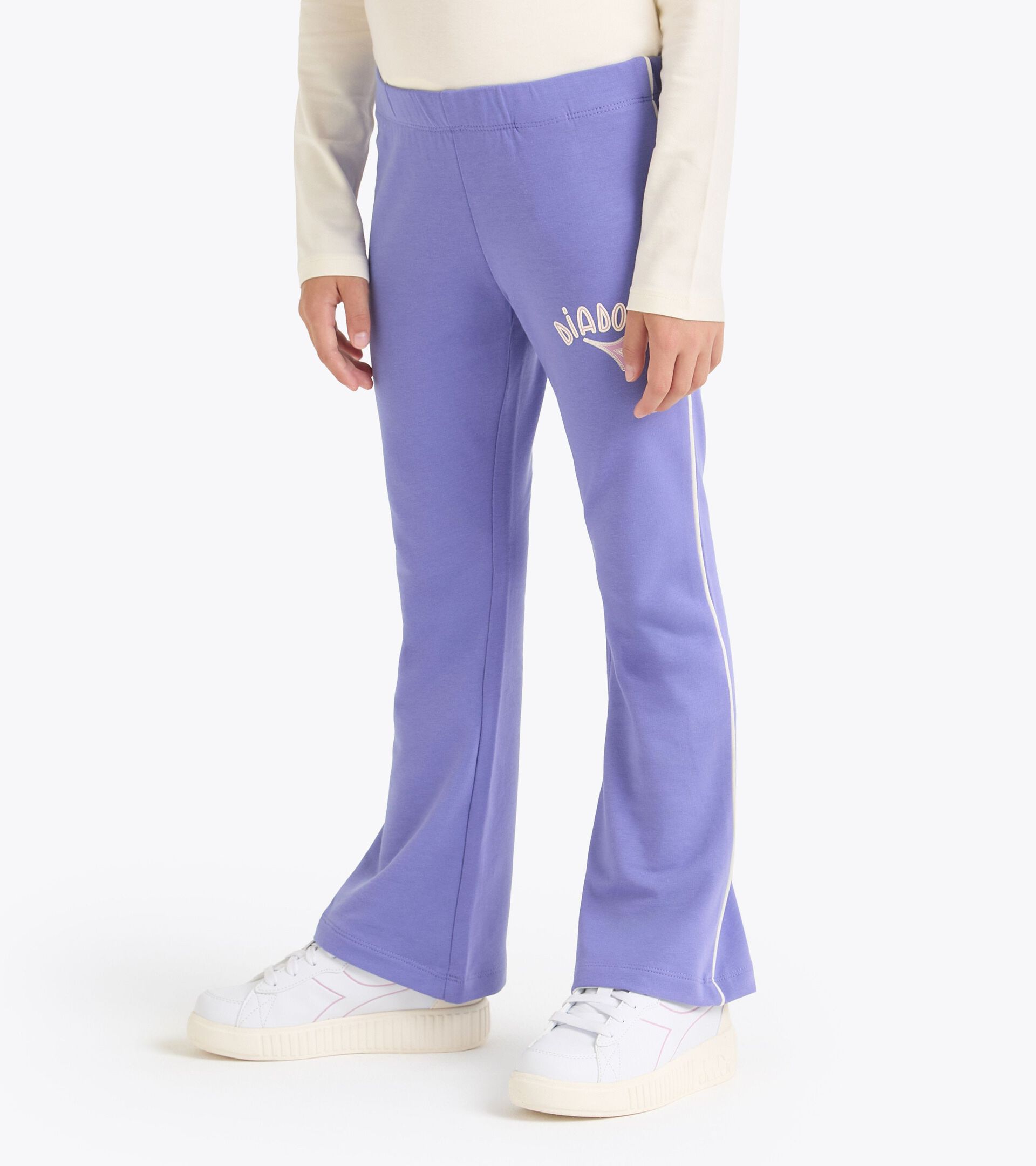 Stretchy leggings - Girls JG. LEGGINGS LOGO IRIS BLOOM - Diadora