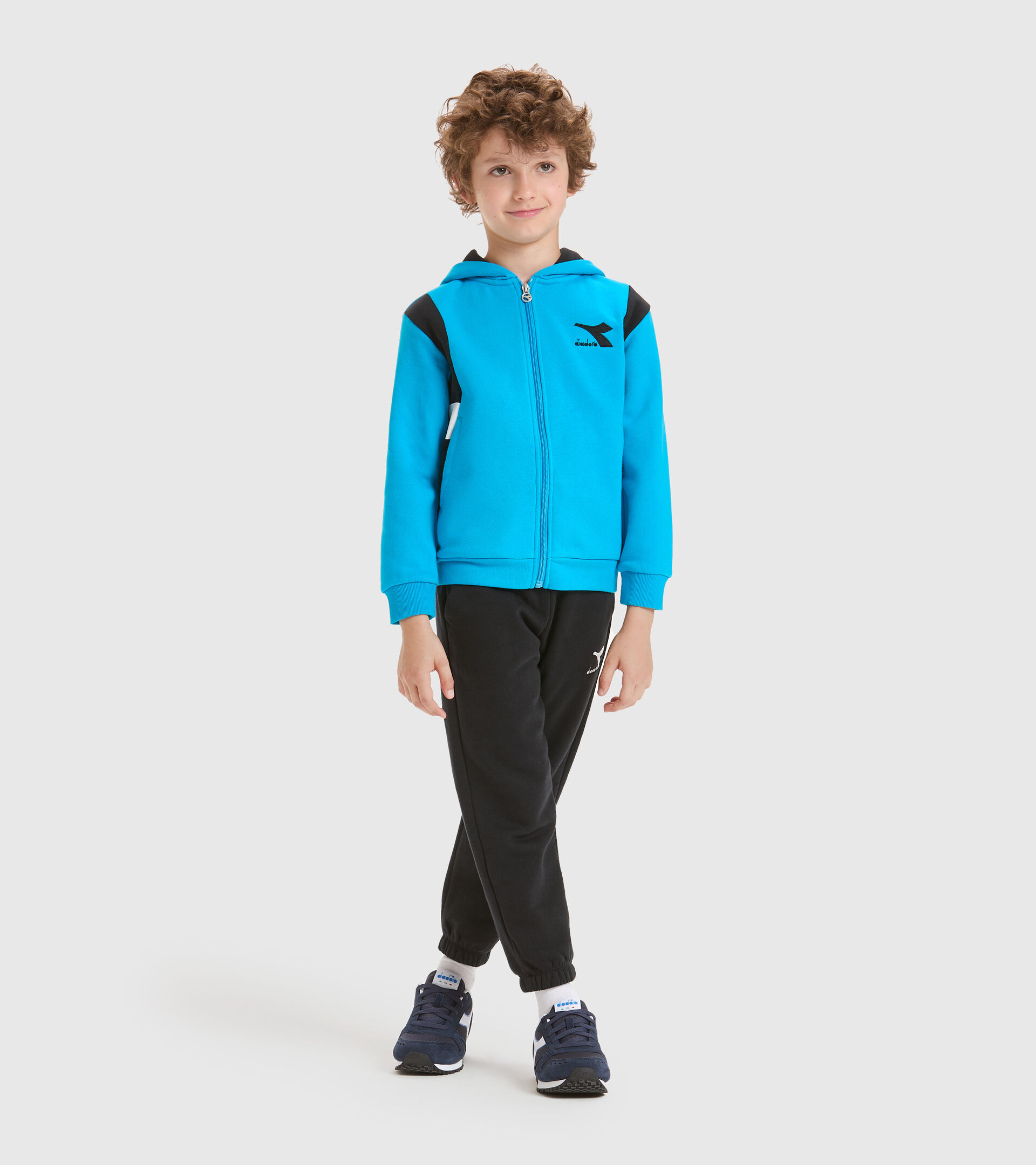 Tracksuit - Kids JB.TRACKSUIT HD FZ HOOPLA SKY-BLUE DANUBE - Diadora