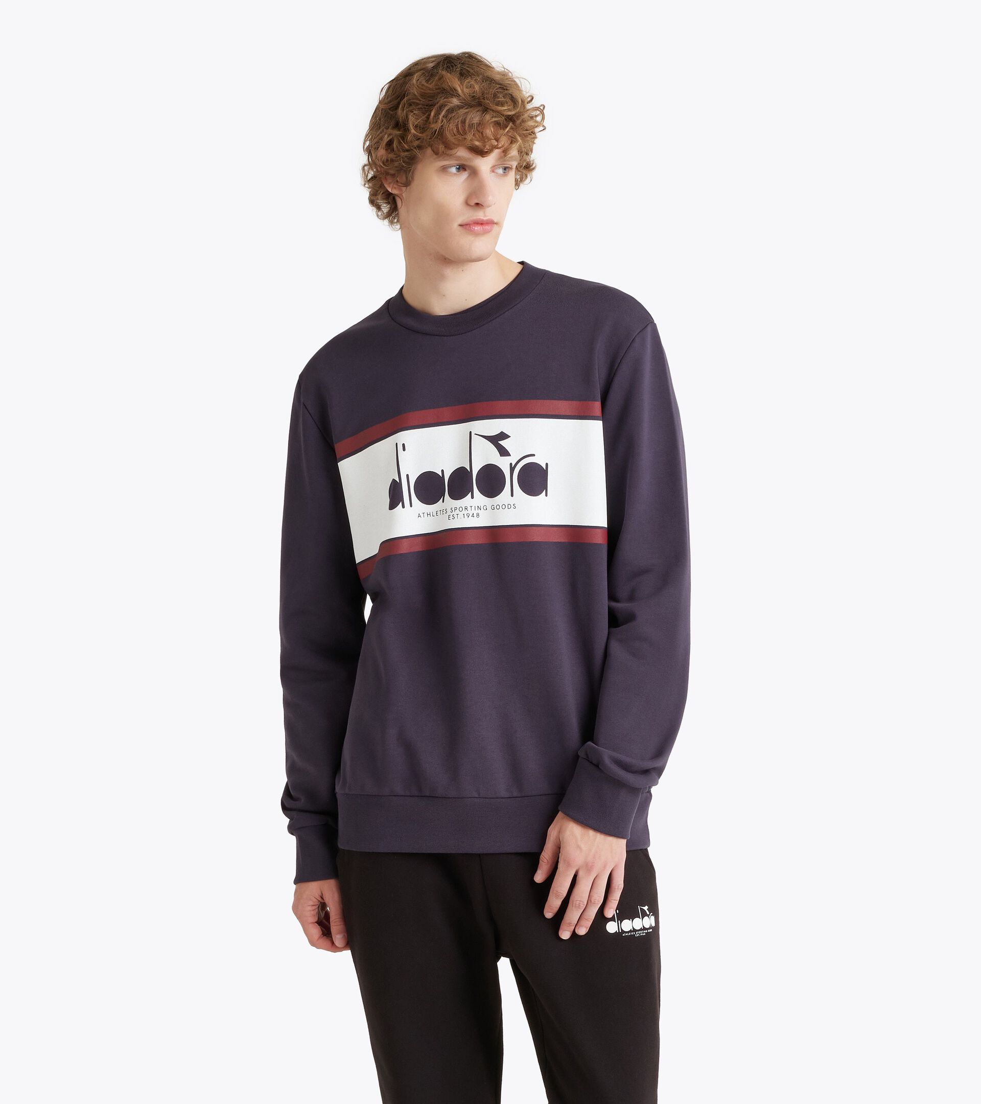 Cotton crewneck - All-Gender SWEATSHIRT CREW LOGO EMPIRE RED - Diadora