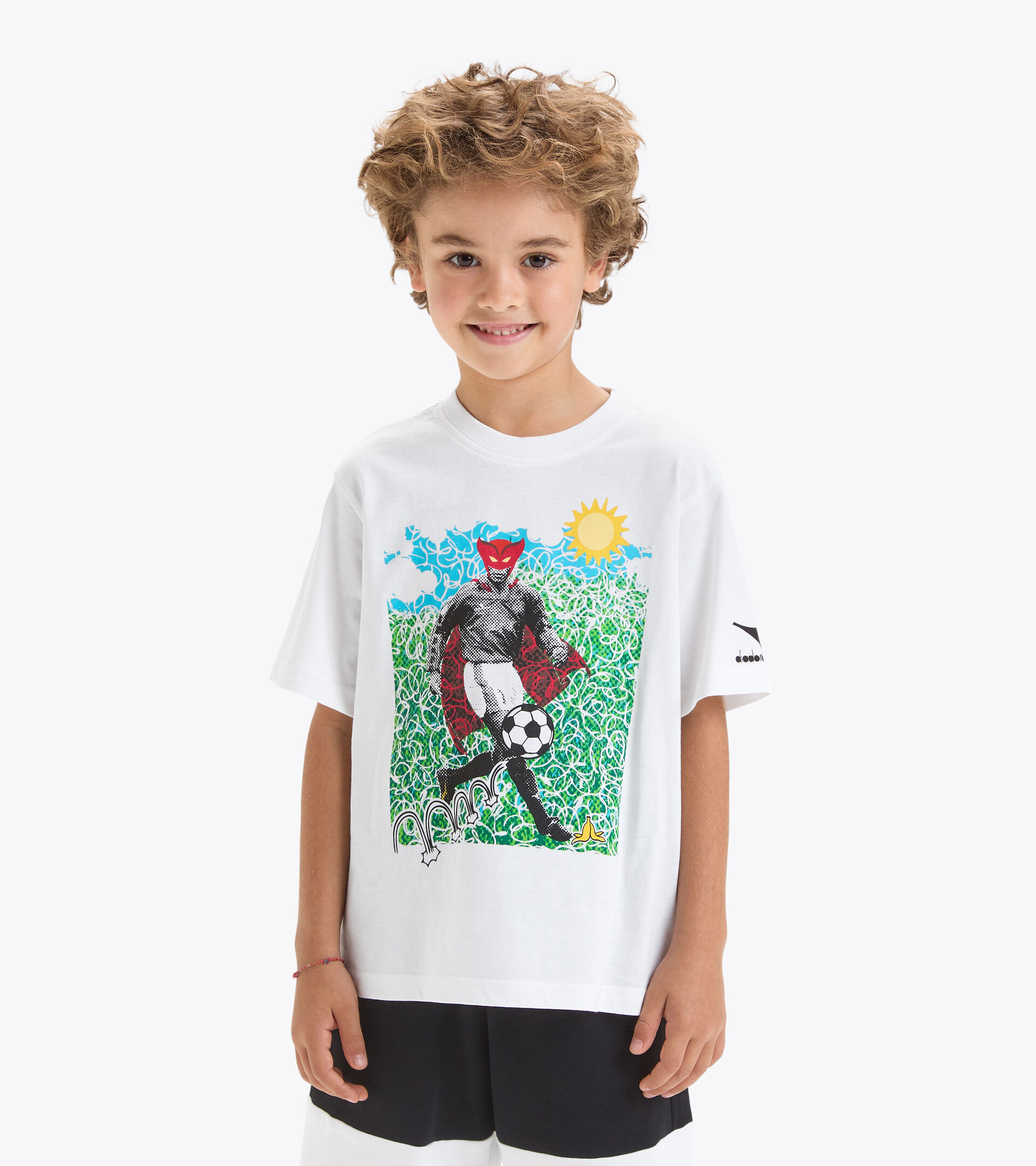 T-Shirt - Jungen JB. T-SHIRT SS BOUNCE STRAHLEND WEISSE - Diadora