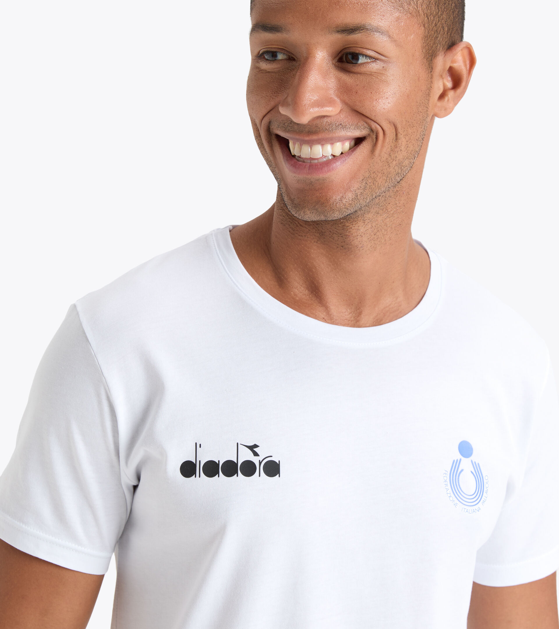 Representative t-shirt - Italy National Volleyball Team T-SHIRT RAPPRESENTANZA BV ITALIA OPTICAL WHITE - Diadora