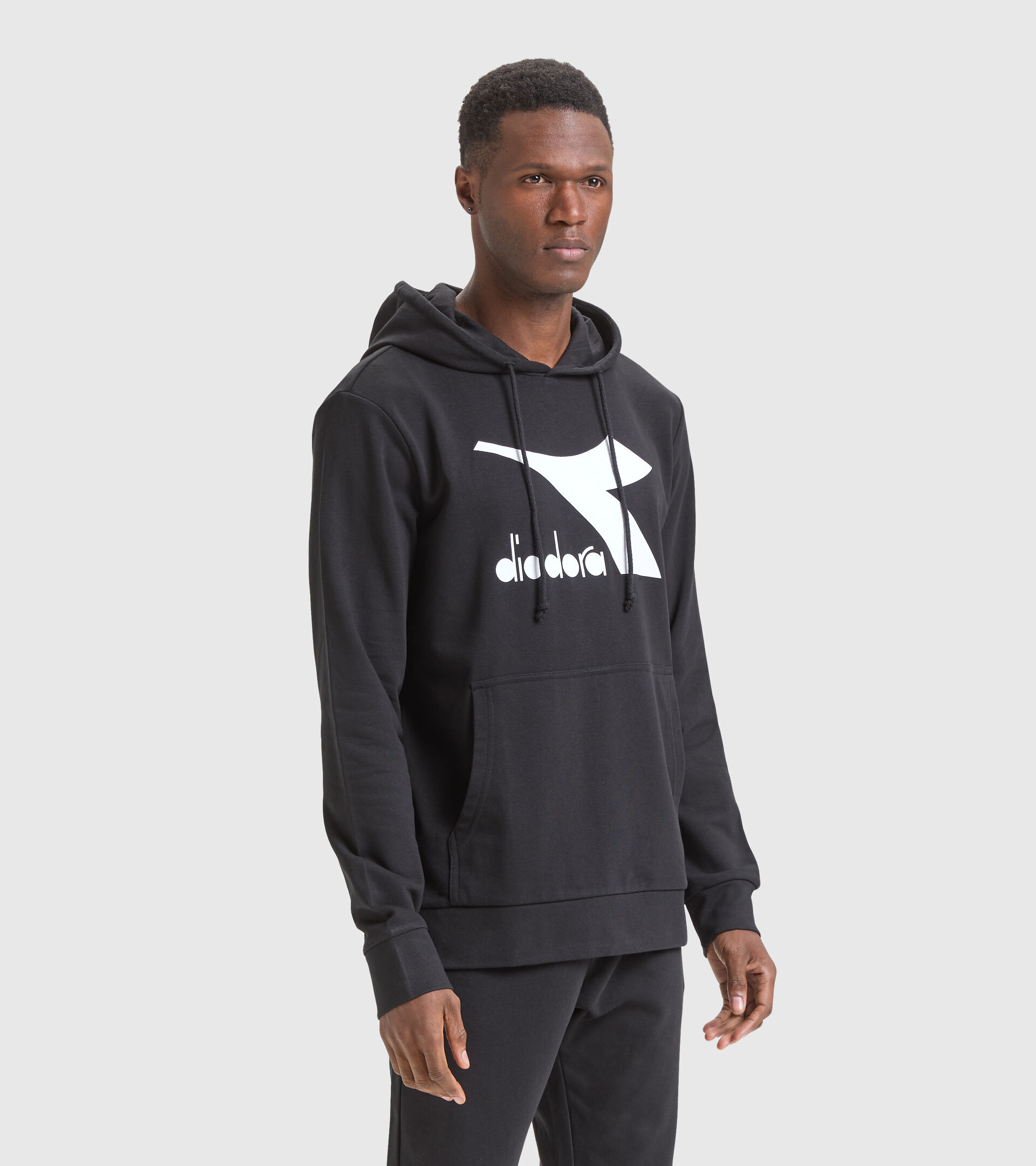 Cotton hoodie - Men HOODIE CHROMIA BLACK - Diadora