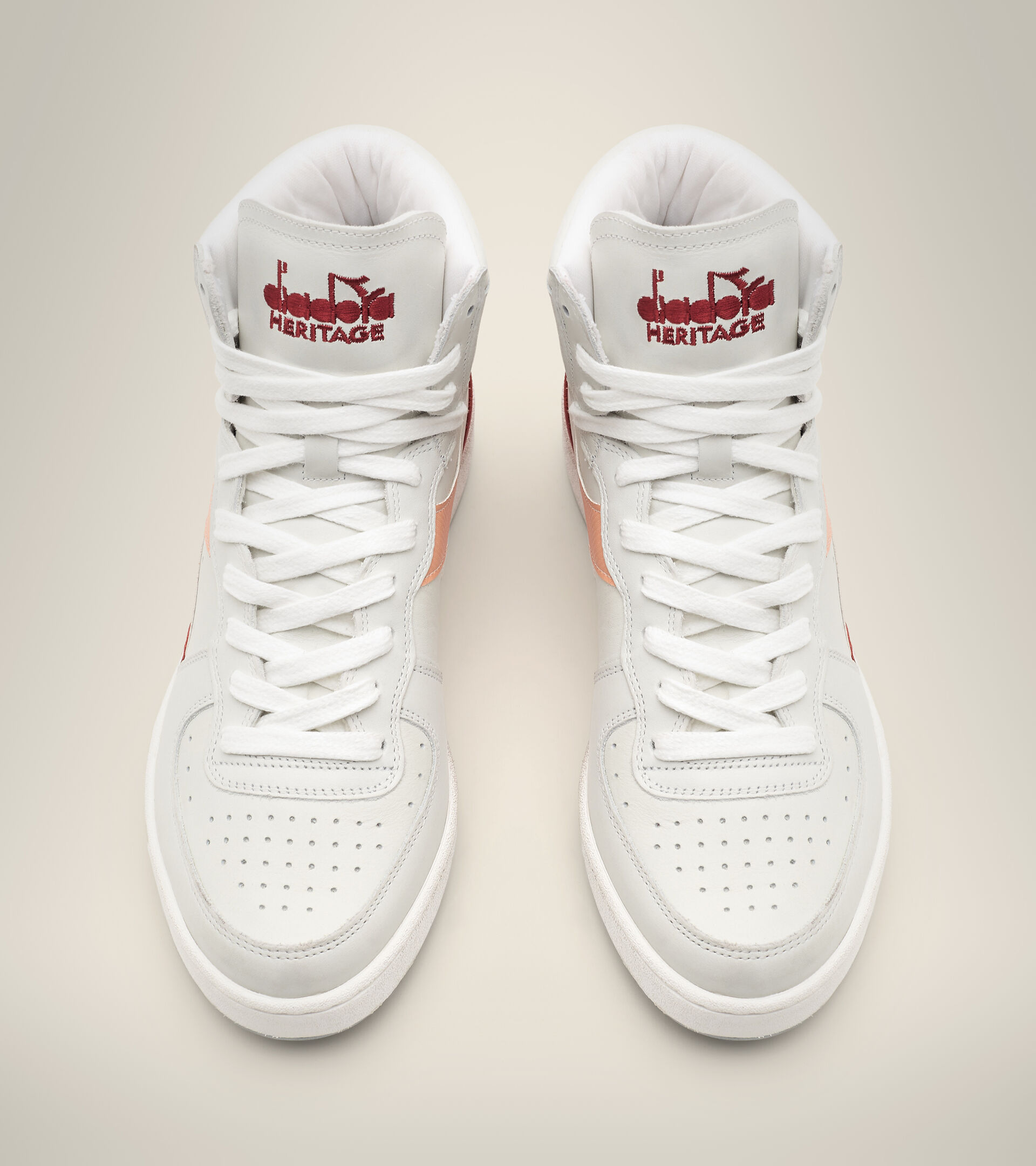 Heritage-Sneaker - Unisex MI BASKET USED WEISS/PFIRSICH NOUGAT - Diadora