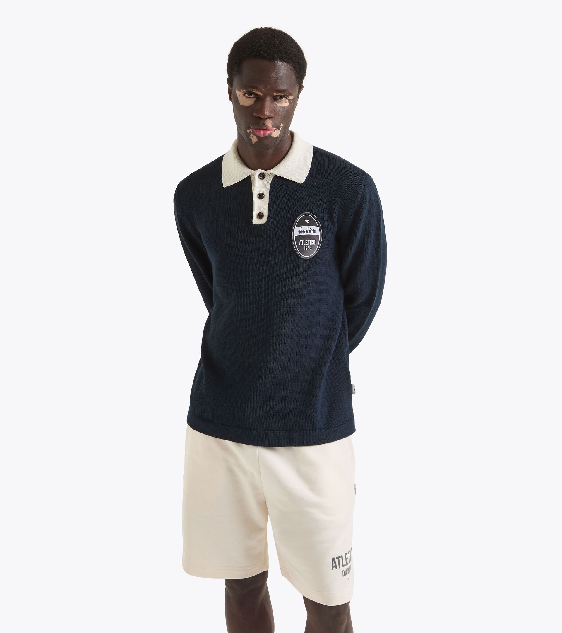 Long-sleeved Legacy polo - Made in Italy - All-gender POLO LS LEGACY BLUE DENIM - Diadora