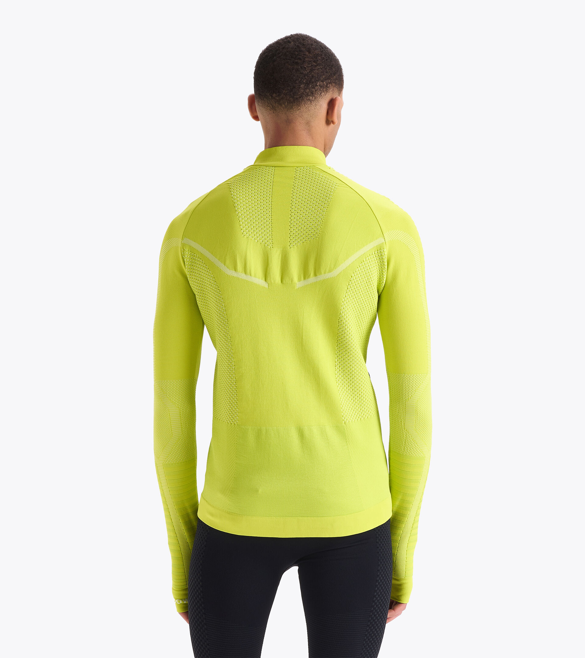 Italian-made running jacket - Men HIDDEN POWER JACKET GREEN SPRING - Diadora