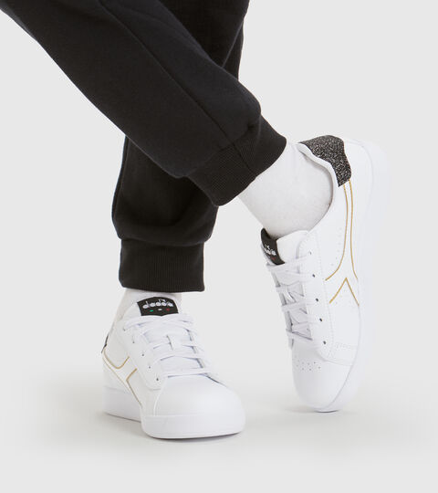 GAME P GS GIRL, BIANCO/NERO/ORO Zapatilla deportiva - Niños 8-16 años GAME P GS GIRL BIANCO/NERO/ORO - Diadora